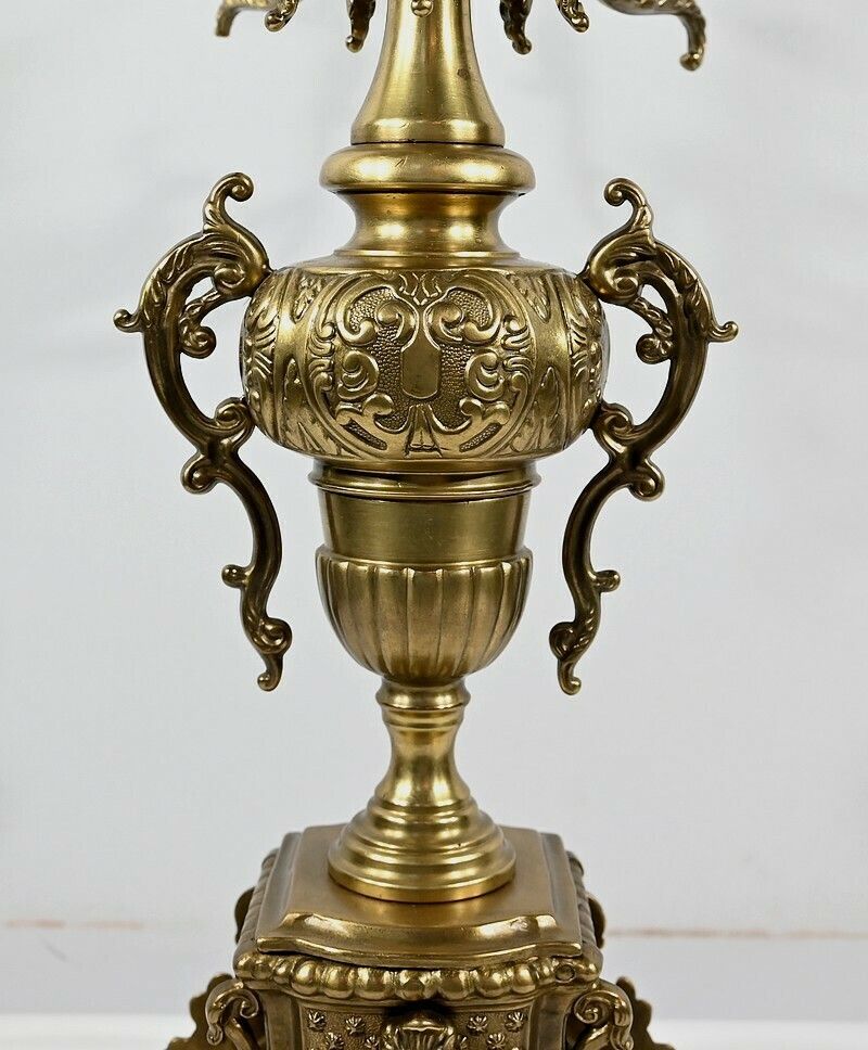 Home Decor Pair Of Important Gilt Bronze Candelabra, Louis XIV Style – Early 19th Century photo