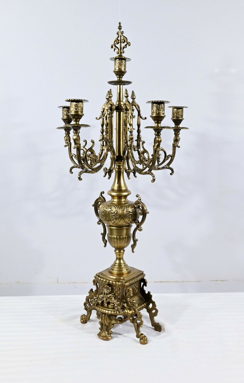 photo buy Pair Of Important Gilt Bronze Candelabra, Louis XIV Style – Early 19th Century