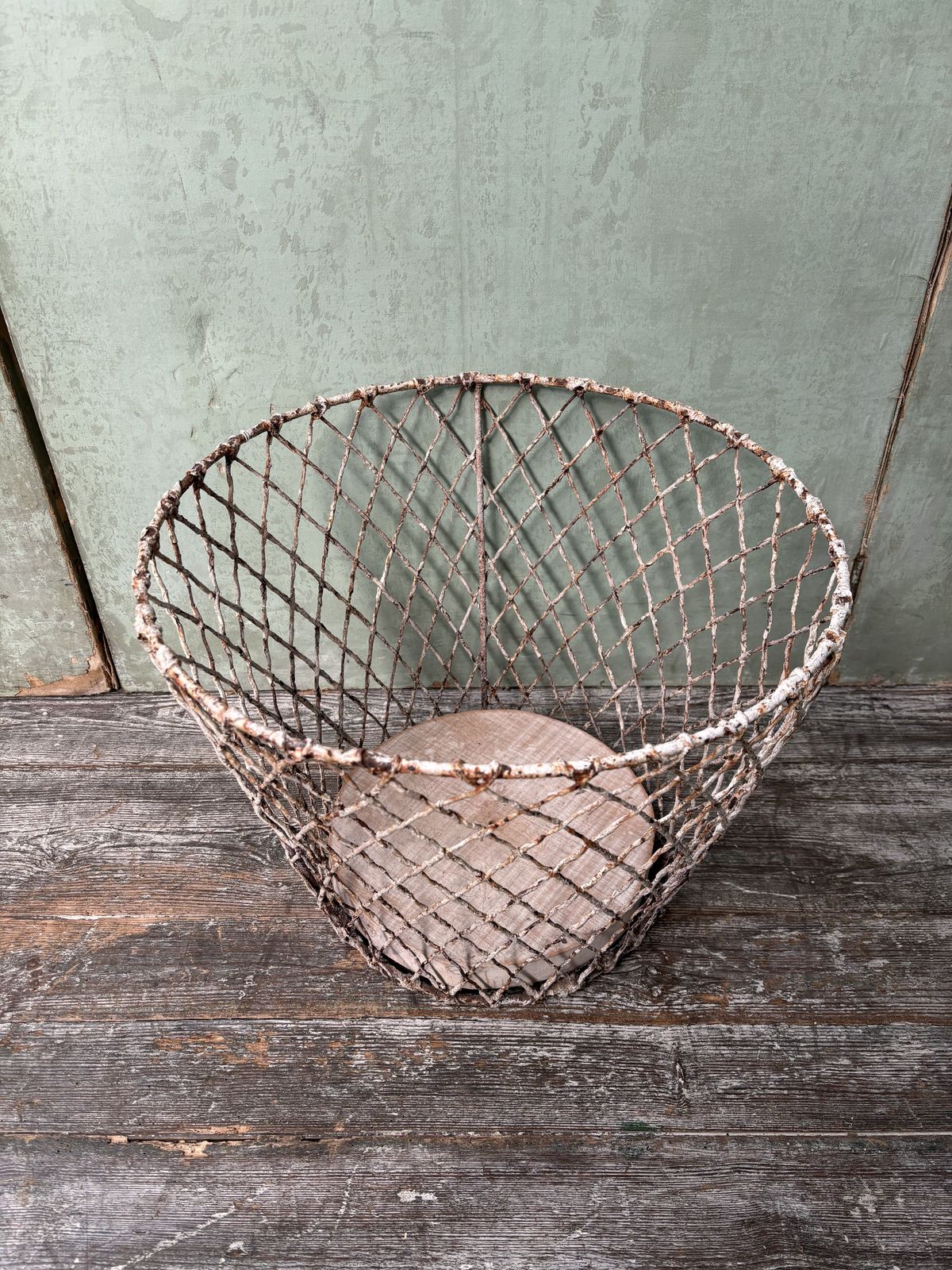 Antique Country House Wirework Log Bin Planter Priced Individually photo vinterior