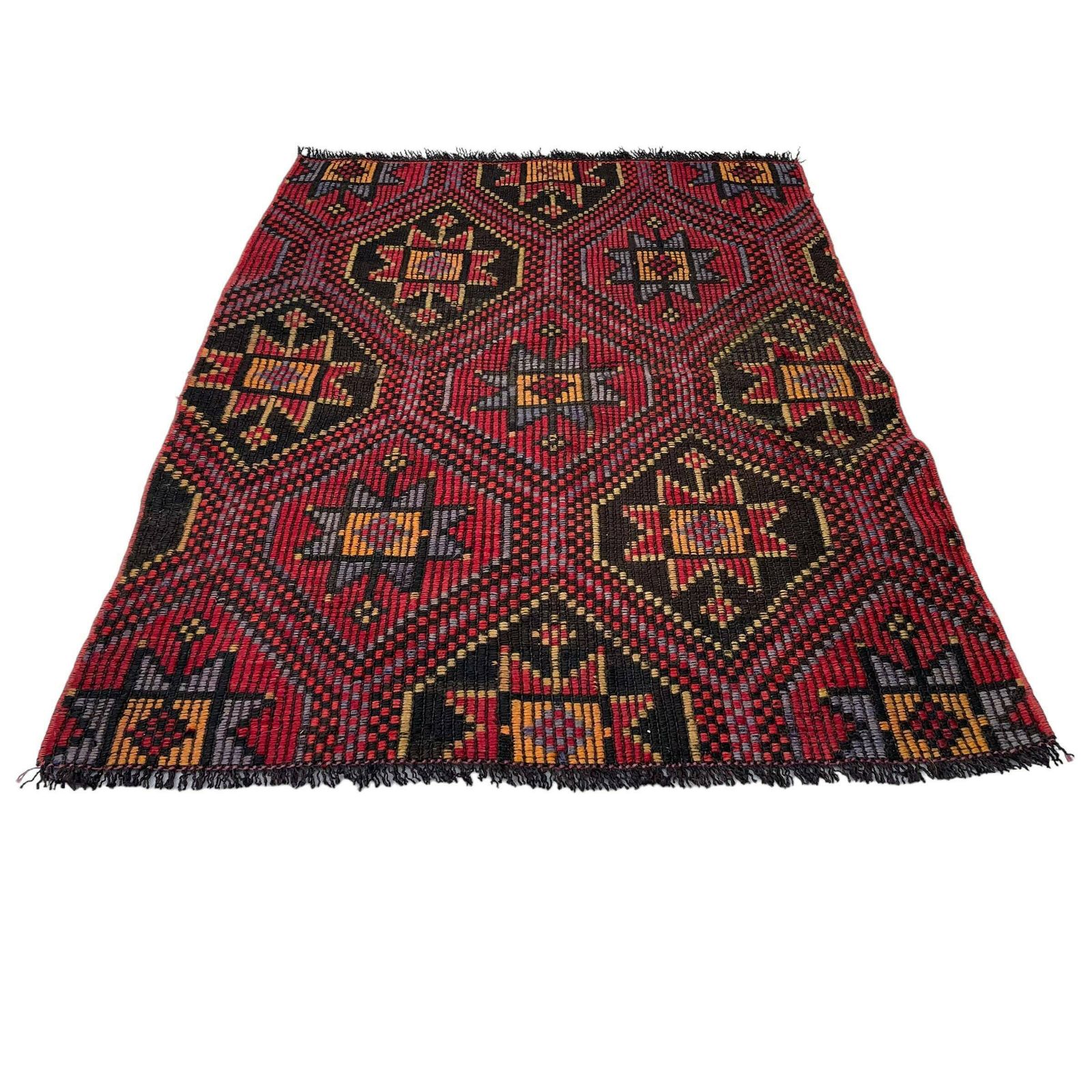 Traditional Turkish Mini Kilim Rug ,Vintage Anatolian Turkish Kelim