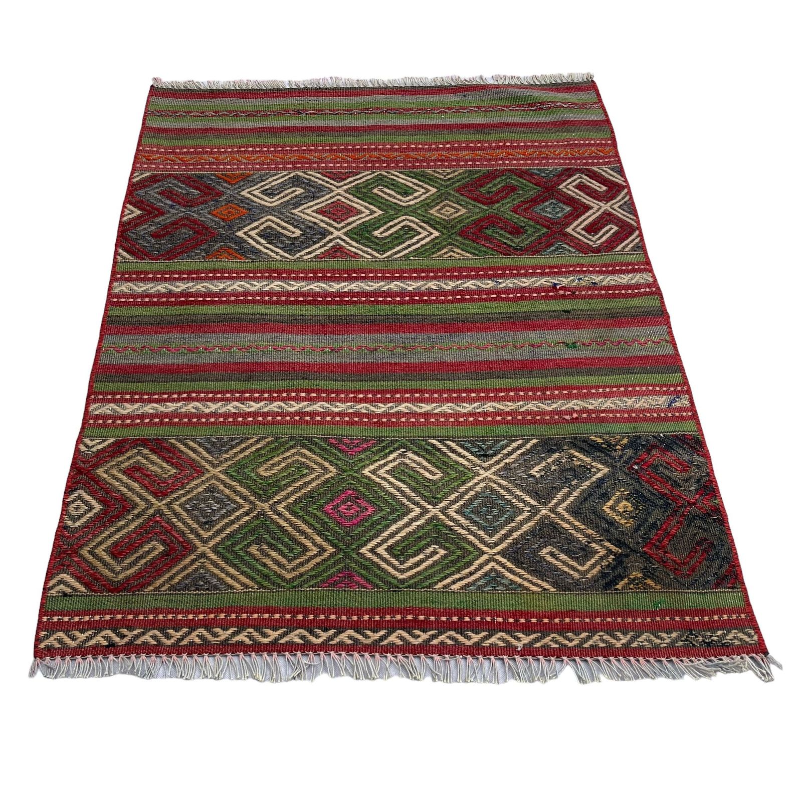 photo for sale Traditional Turkish Mini Kilim Rug ,Vintage Anatolian Turkish Kelim 94 X 72 Cm
