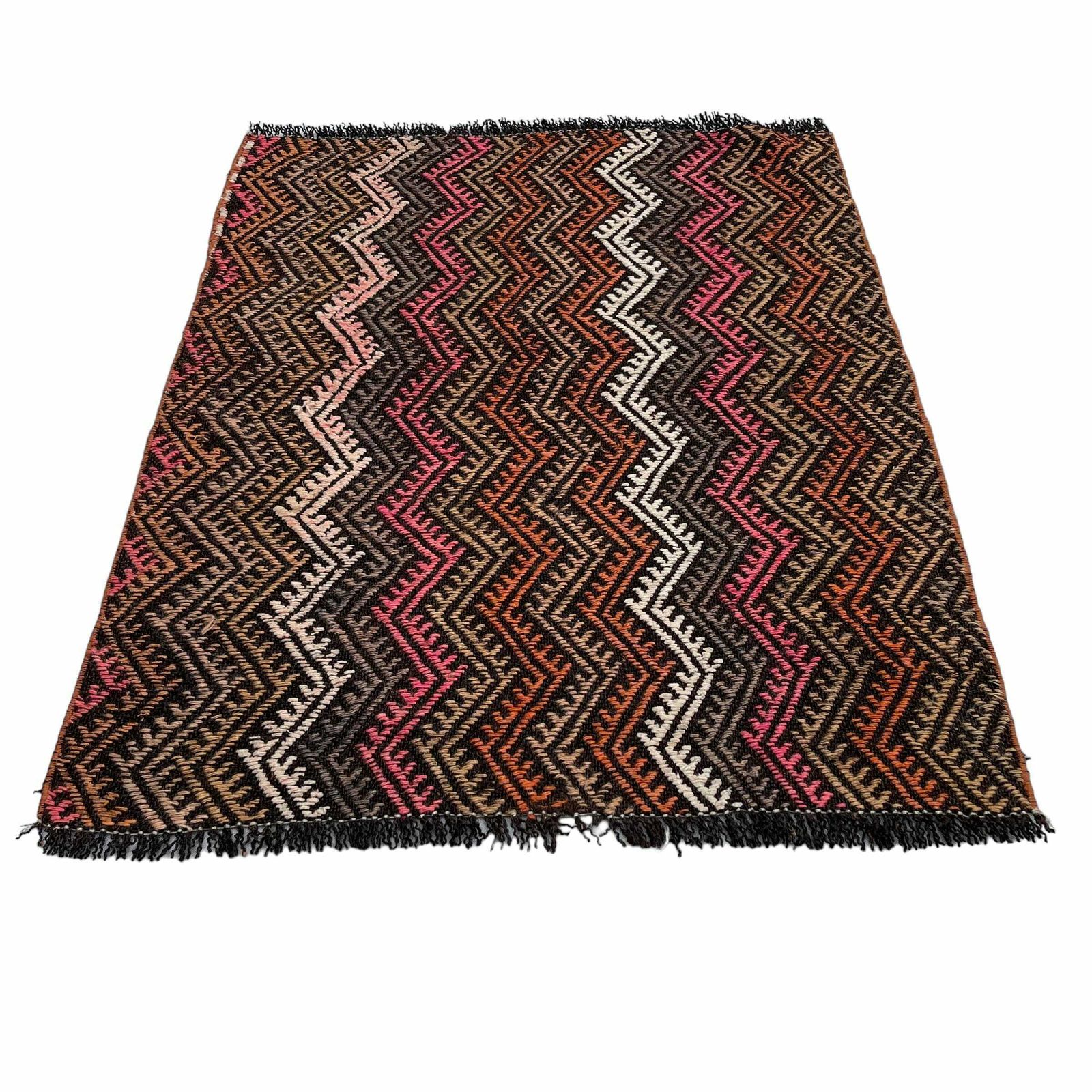 Traditional Turkish Mini Kilim Rug ,Vintage Anatolian Turkish Kelim 98 X 80 Cm