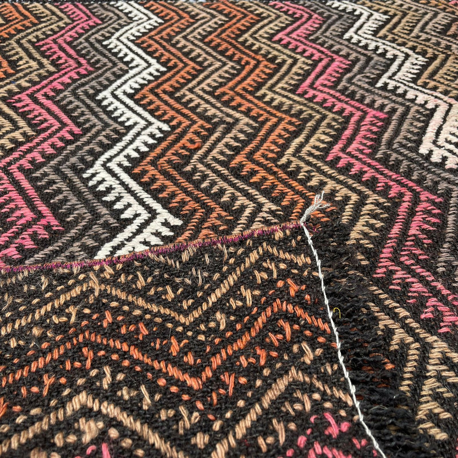 Traditional Turkish Mini Kilim Rug ,Vintage Anatolian Turkish Kelim 98 X 80 Cm photo vinterior
