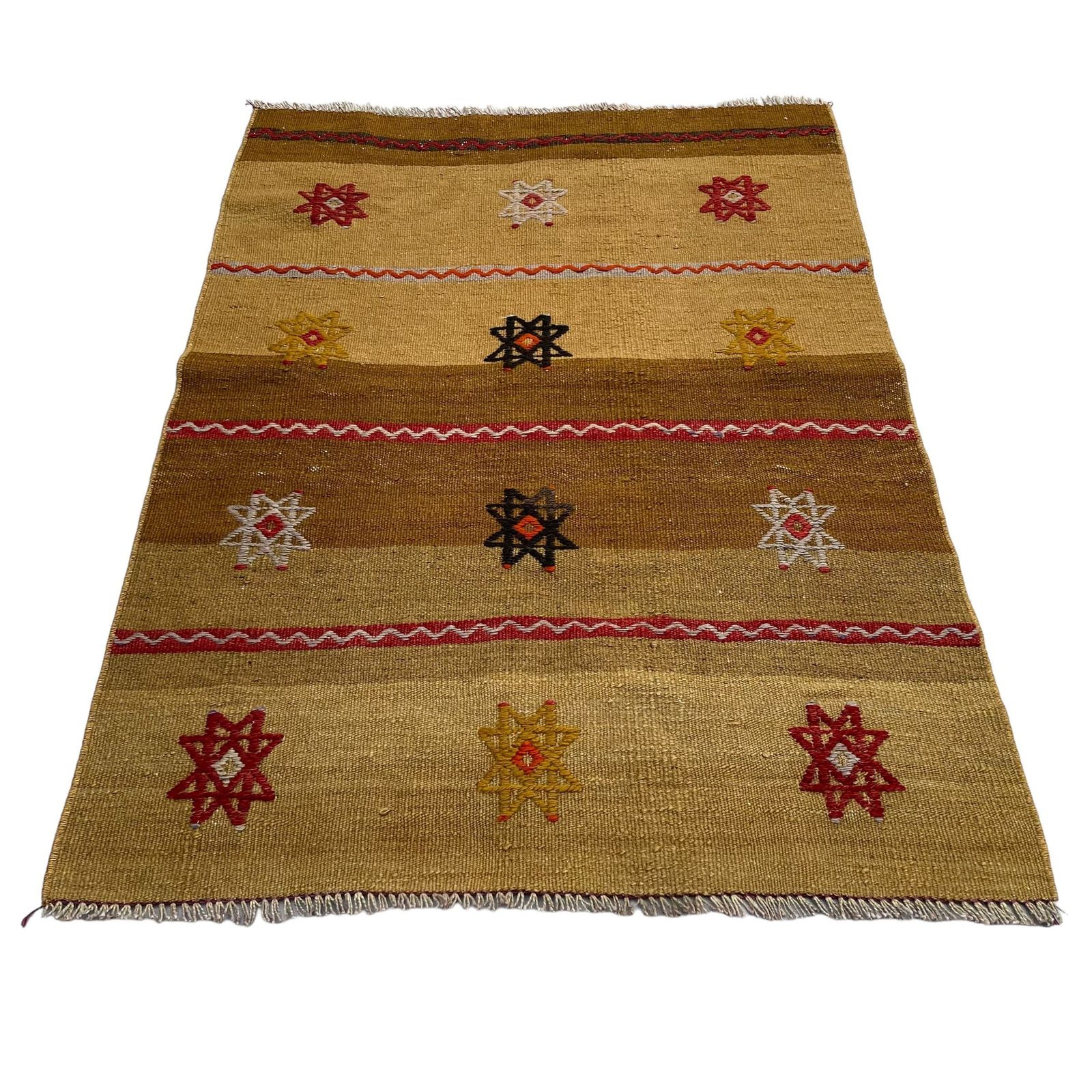 Traditioneel Turks Mini Kilimkleed, Vintage Anatolisch Turks Kelim 114 X 82 Cm photo vinterior
