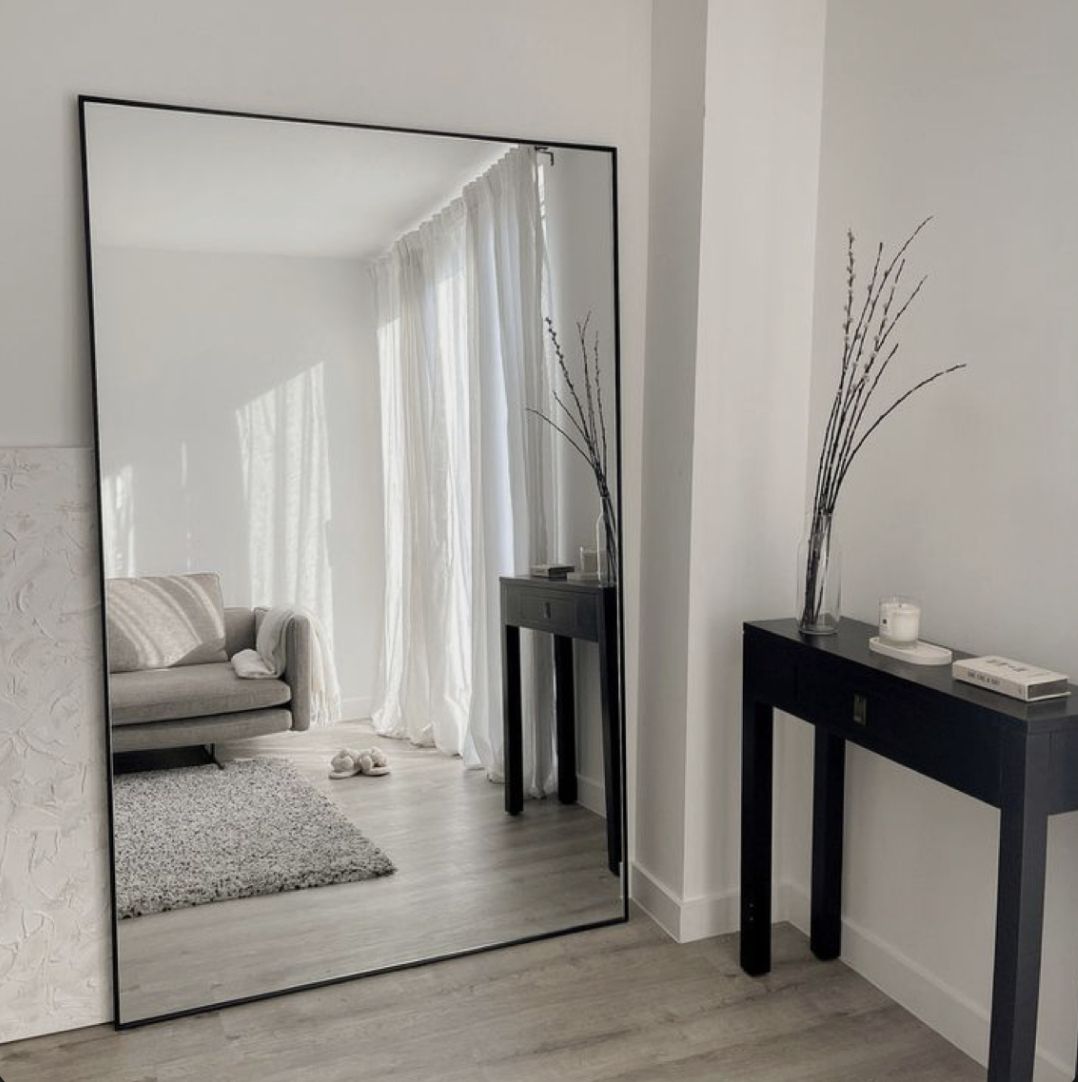 200x120cm (79x48in) English Modern Large Floor Mirror (New In Packaging) photo furniture