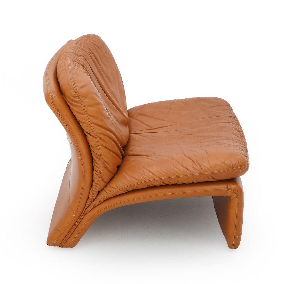 “Selene” Leather Armchairs By Adalberto Caraceni For B&T, 1970s photo vintage