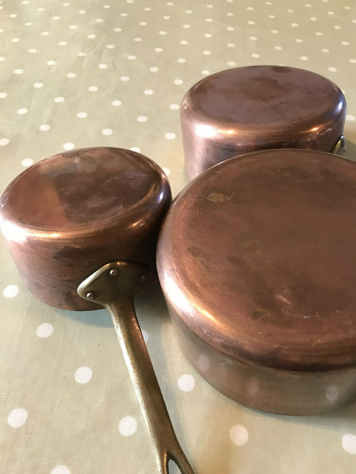 3 Copper Pans, Steel French Copper Pans, Pots And Pans, French Country, Gift For Chef, Cookware Pots, Made In France, Country Kitchen, photo buy
