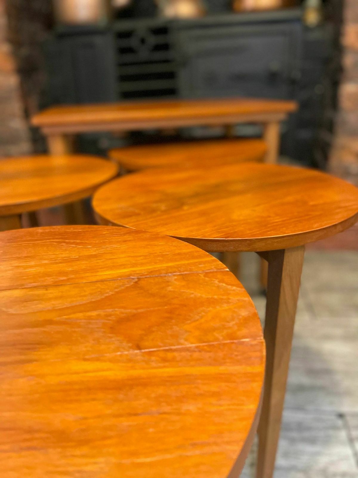 Vintage Nest Of 5 Teak Veneer Tables By Poul Hundevad For Novy Domov photo furniture