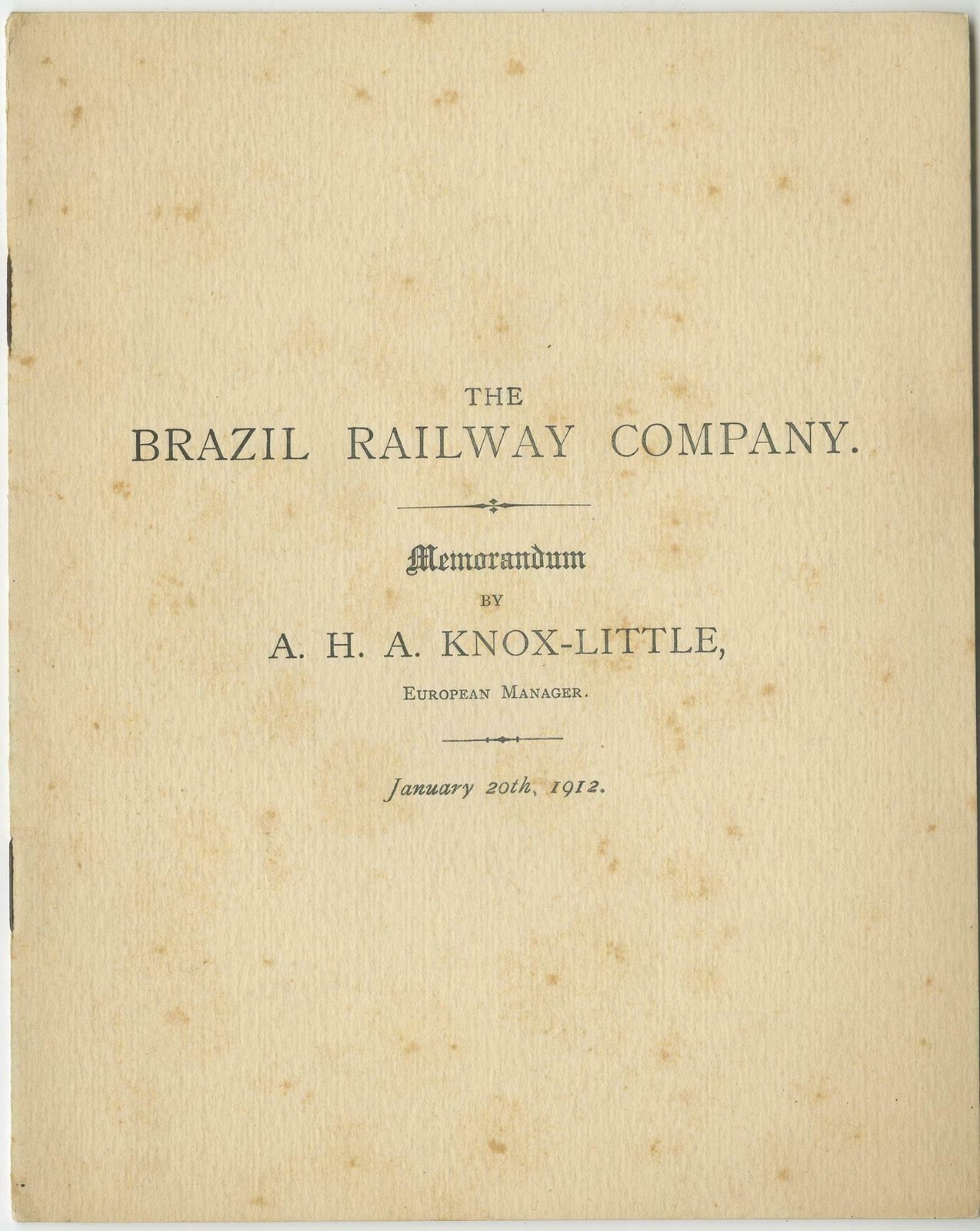 Antique Map Of The Brazil Railway Company, '1912' photo furniture