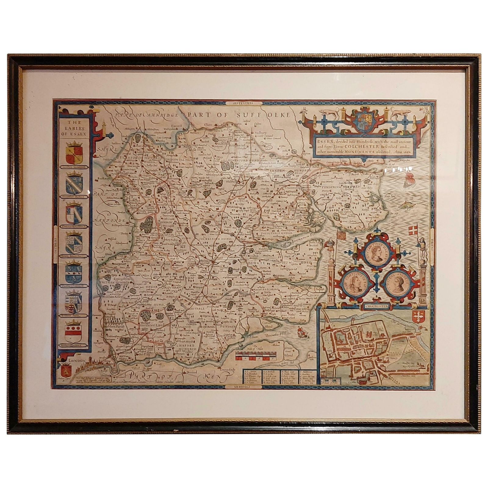 Antique Map Of Essex By Overton, Circa 1710