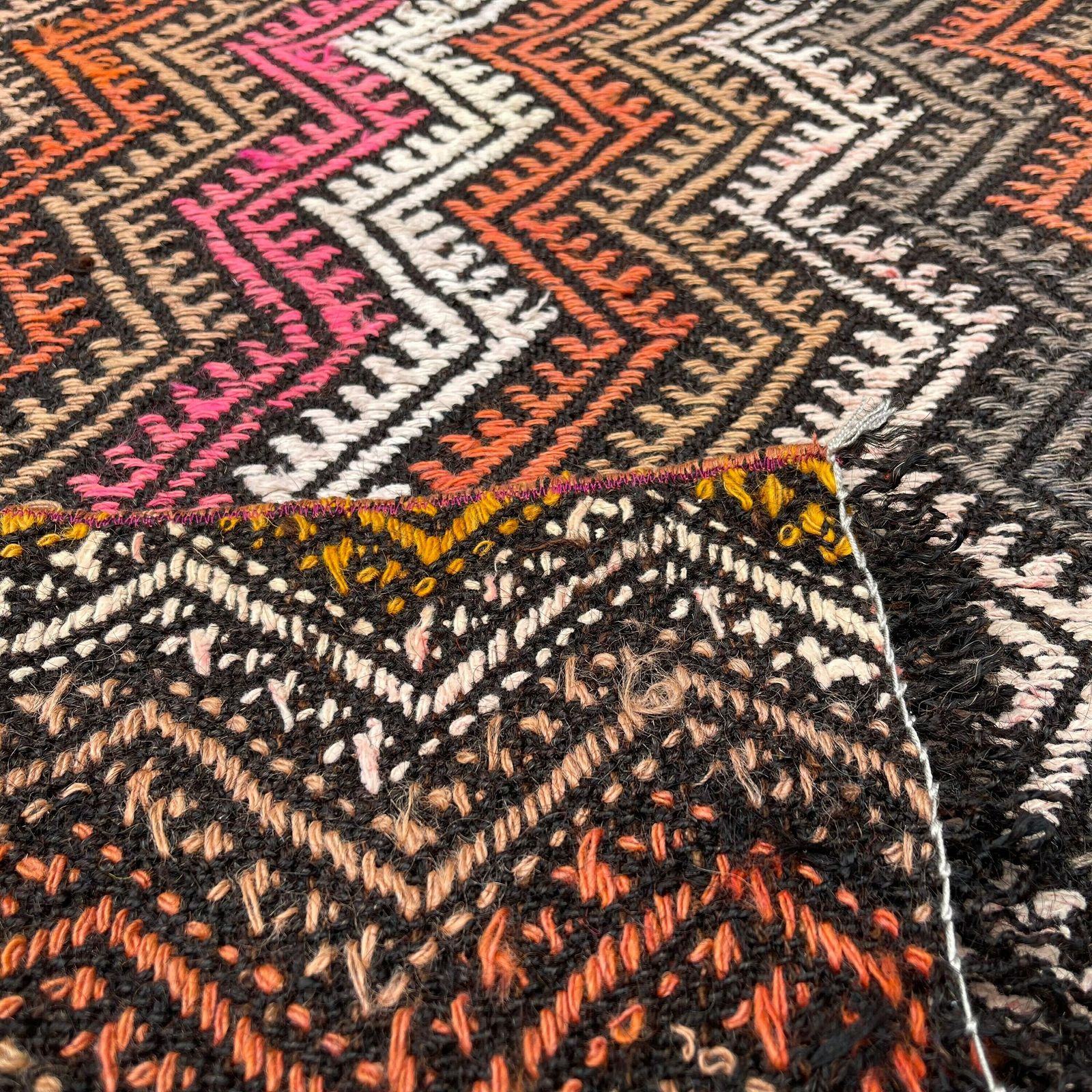 Traditional Turkish Mini Kilim Rug ,Vintage Anatolian Turkish Kelim photo vintage