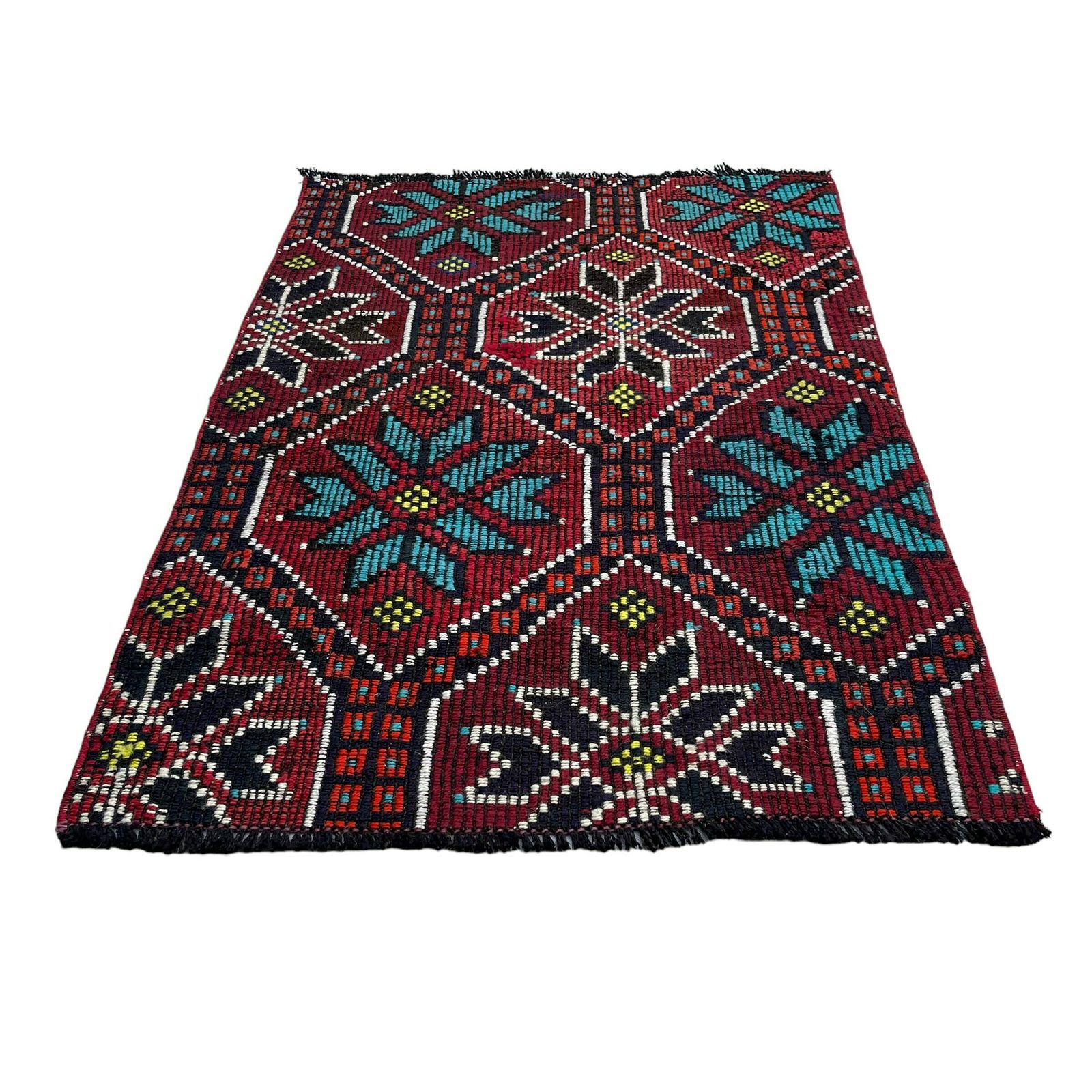 Traditional Turkish Mini Kilim Rug ,Vintage Anatolian Turkish Kelim photo Textiles