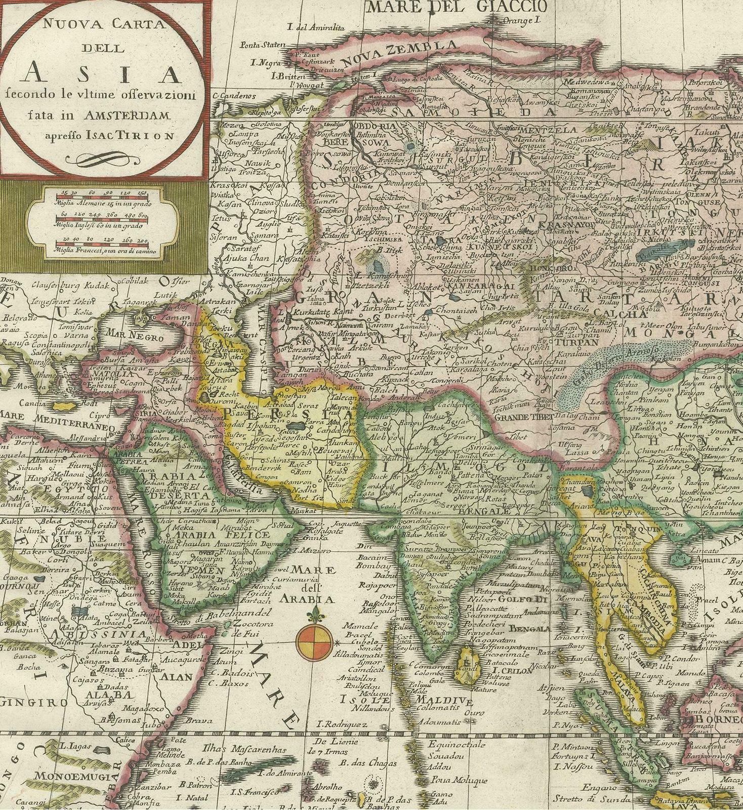 Antique Map Of Asia By Tirion 'C.1760' photo for sale