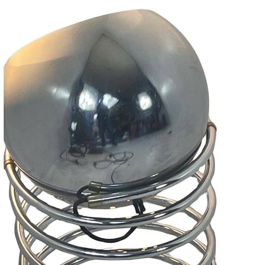 Gepo   Space Age Design / Mcm Floor Lamp   Globe Mounted On A Spiral Base   Full Chrome photo vintage