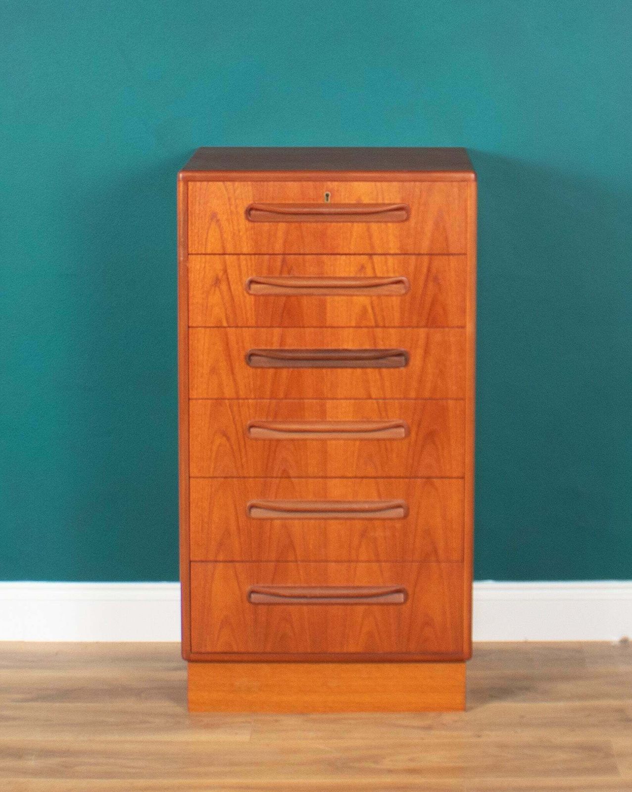 Retro Teak 1960s Tall G Plan Fresco Chest Of Drawers By Victor Wilkins photo vinterior