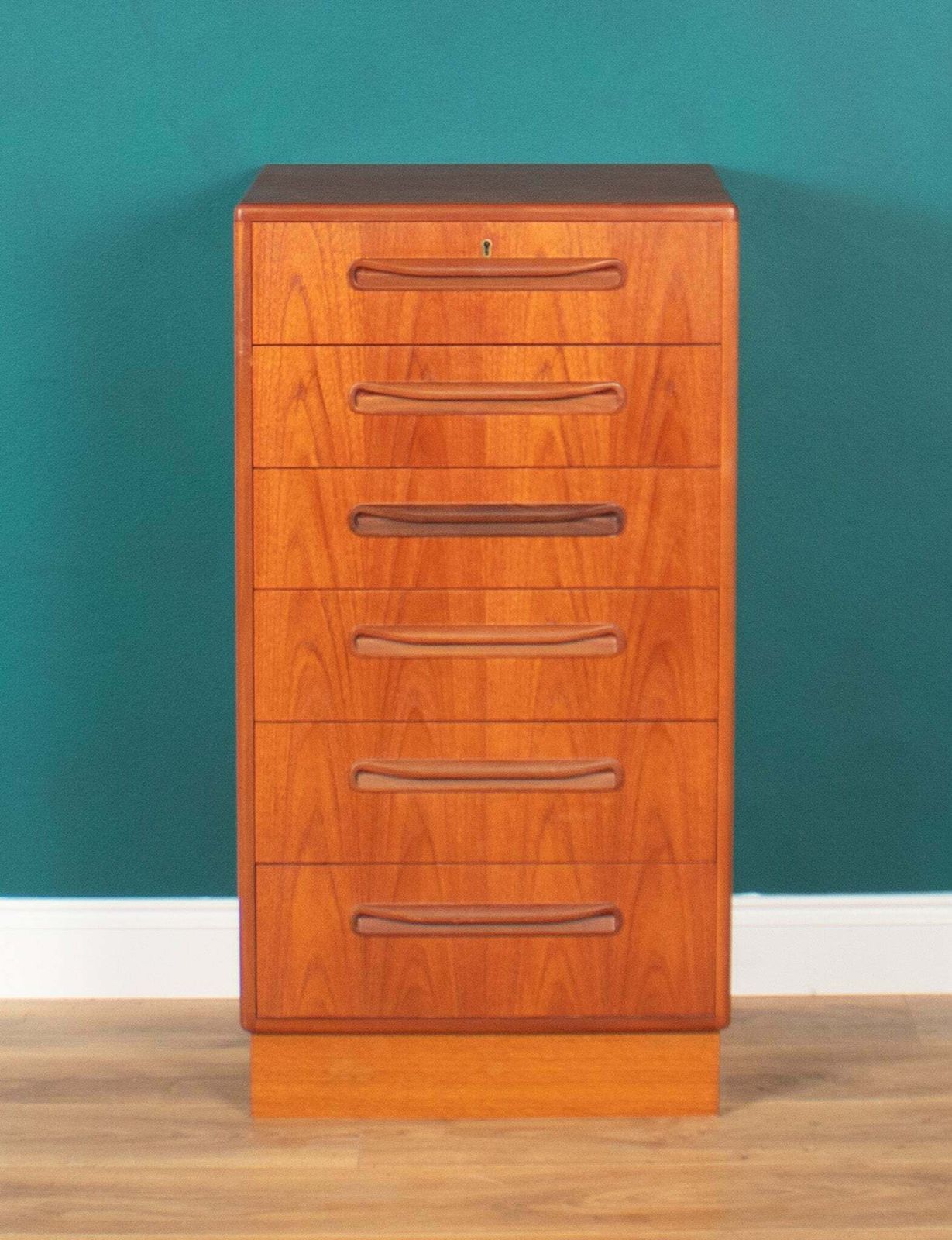 Retro Teak 1960s Tall G Plan Fresco Chest Of Drawers By Victor Wilkins photo vintage