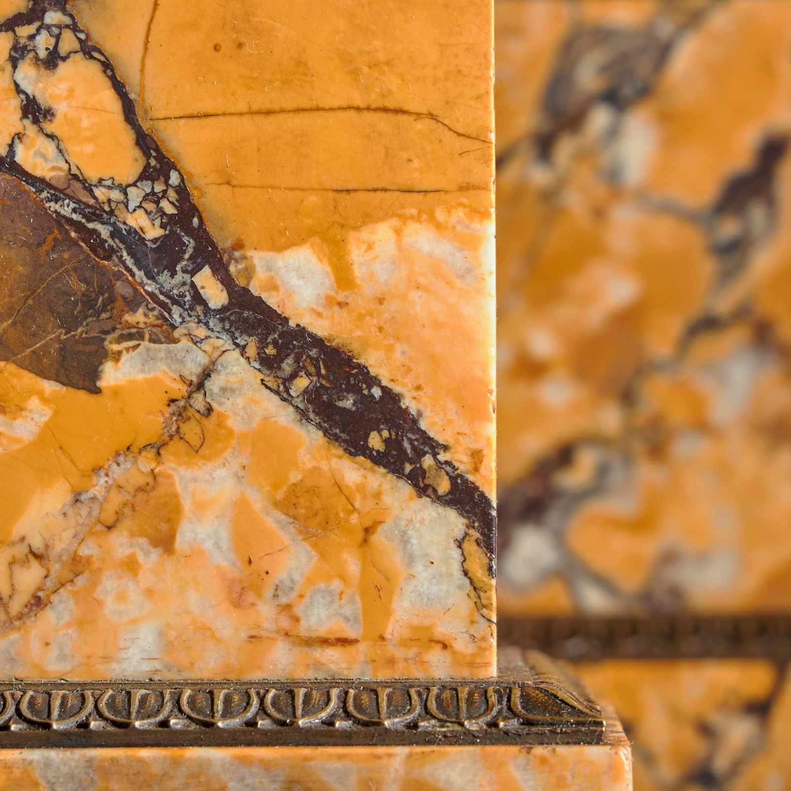 photo for sale A Pair Of Early 19th Century French Bronze And Marble Tazzas Of Particularly High Quality And Large Size