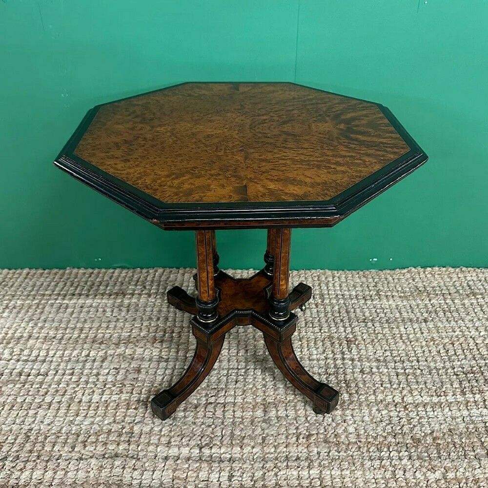 Small Victorian Amboyna Antique Occasional Table