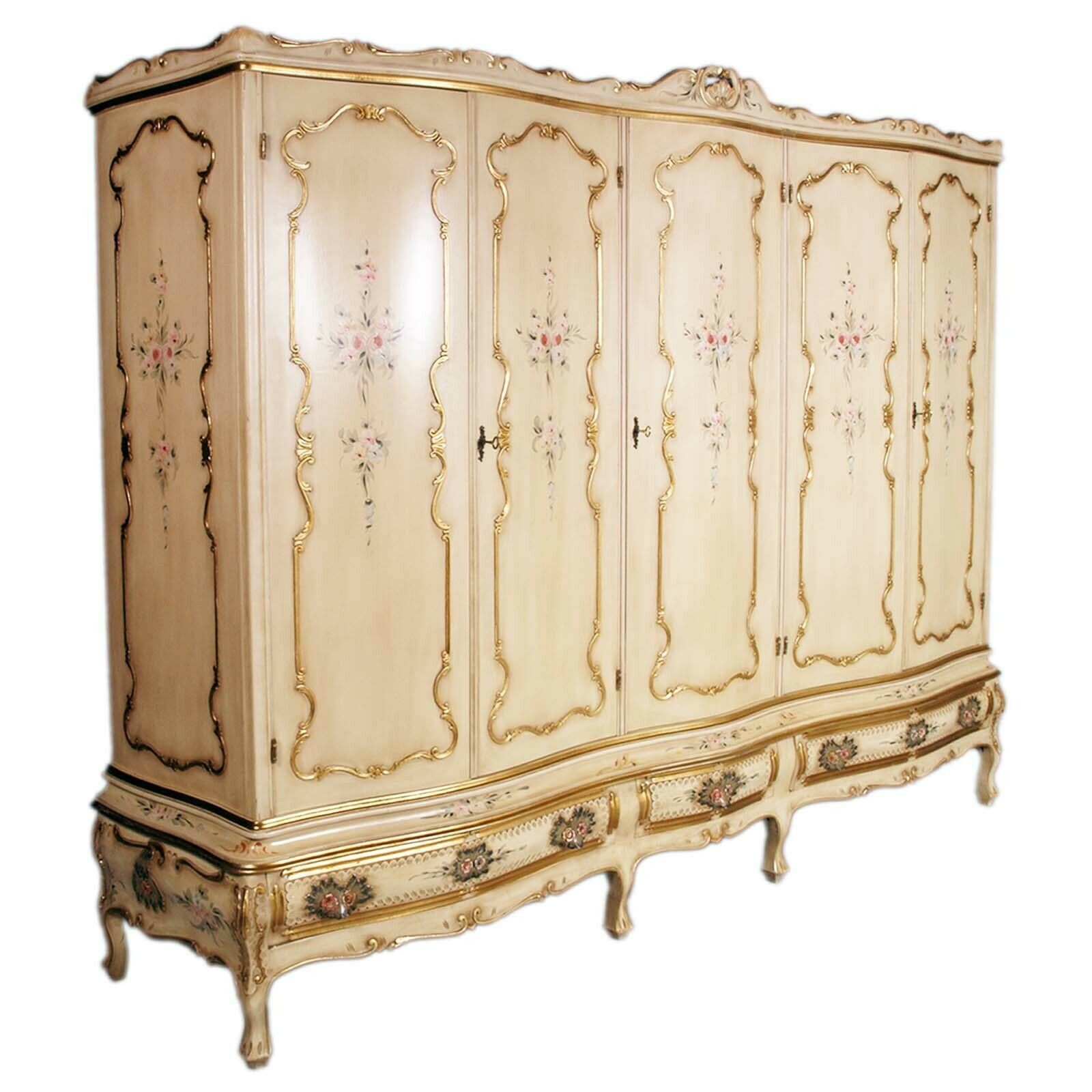 Set Mid 20th Century Baroque Venetian Bedroom By Permanente Mobili Cantù photo furniture
