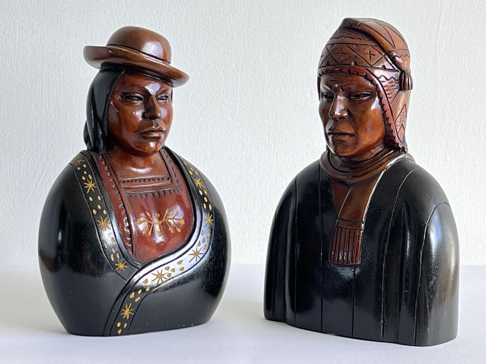 South American Sculptured Wooden Figures By Juan Carlos Ramírez photo for sale