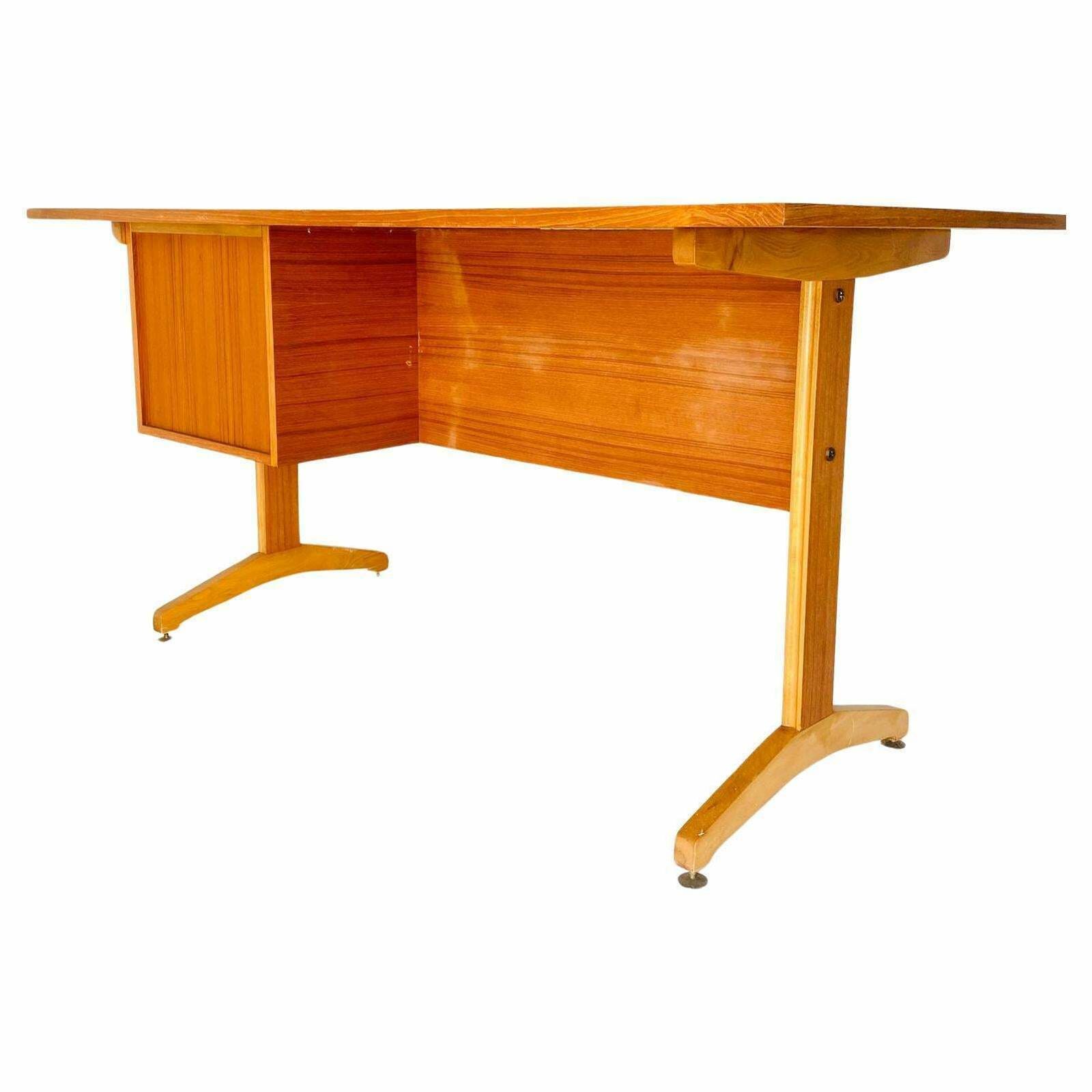 Furniture 1960s Vintage Teak Desk In The Style Of Gianfranco Frattini photo