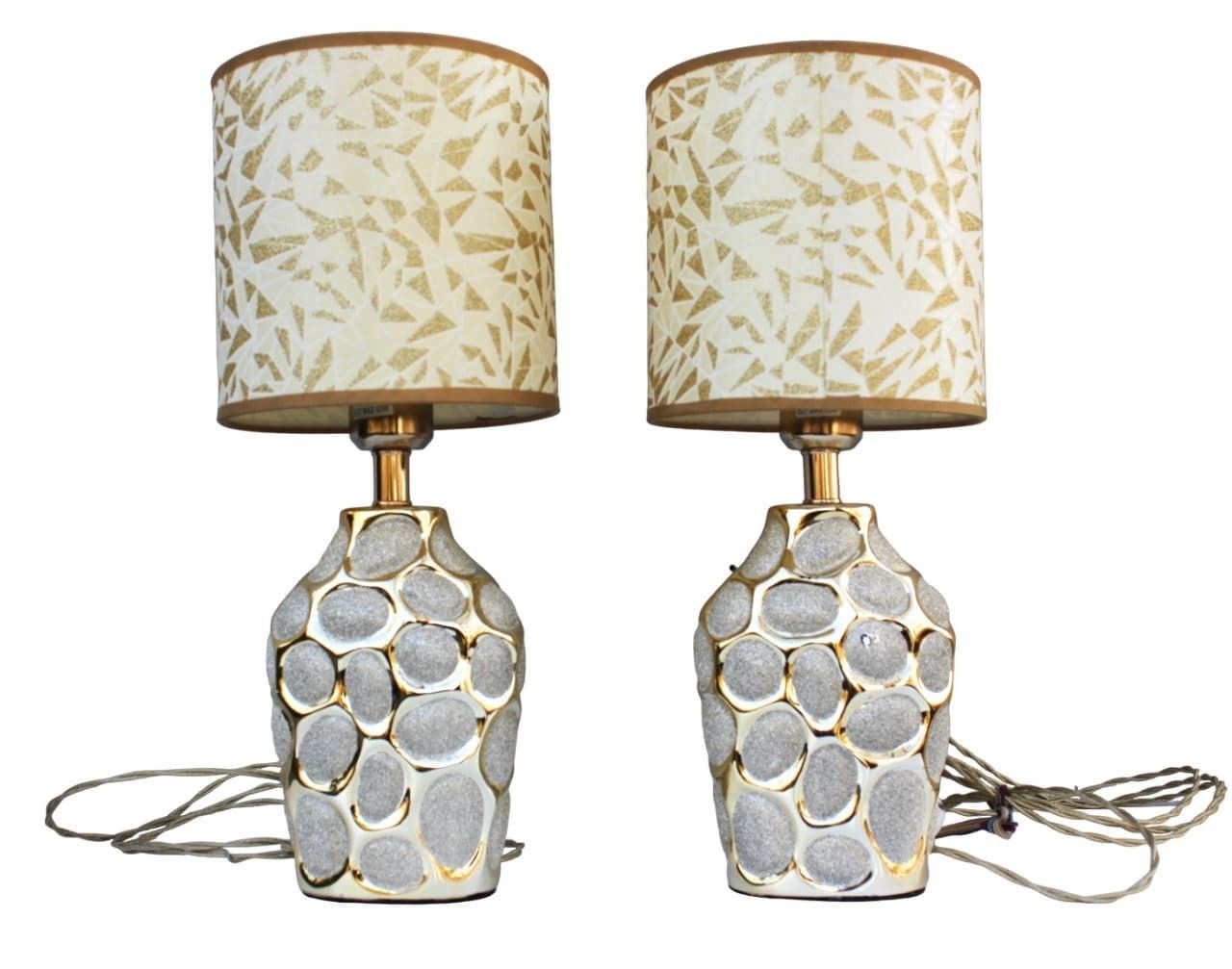 A Set Of Two Side Lamps In Hollywood Regency Style, Bedside Lights, Italian Design