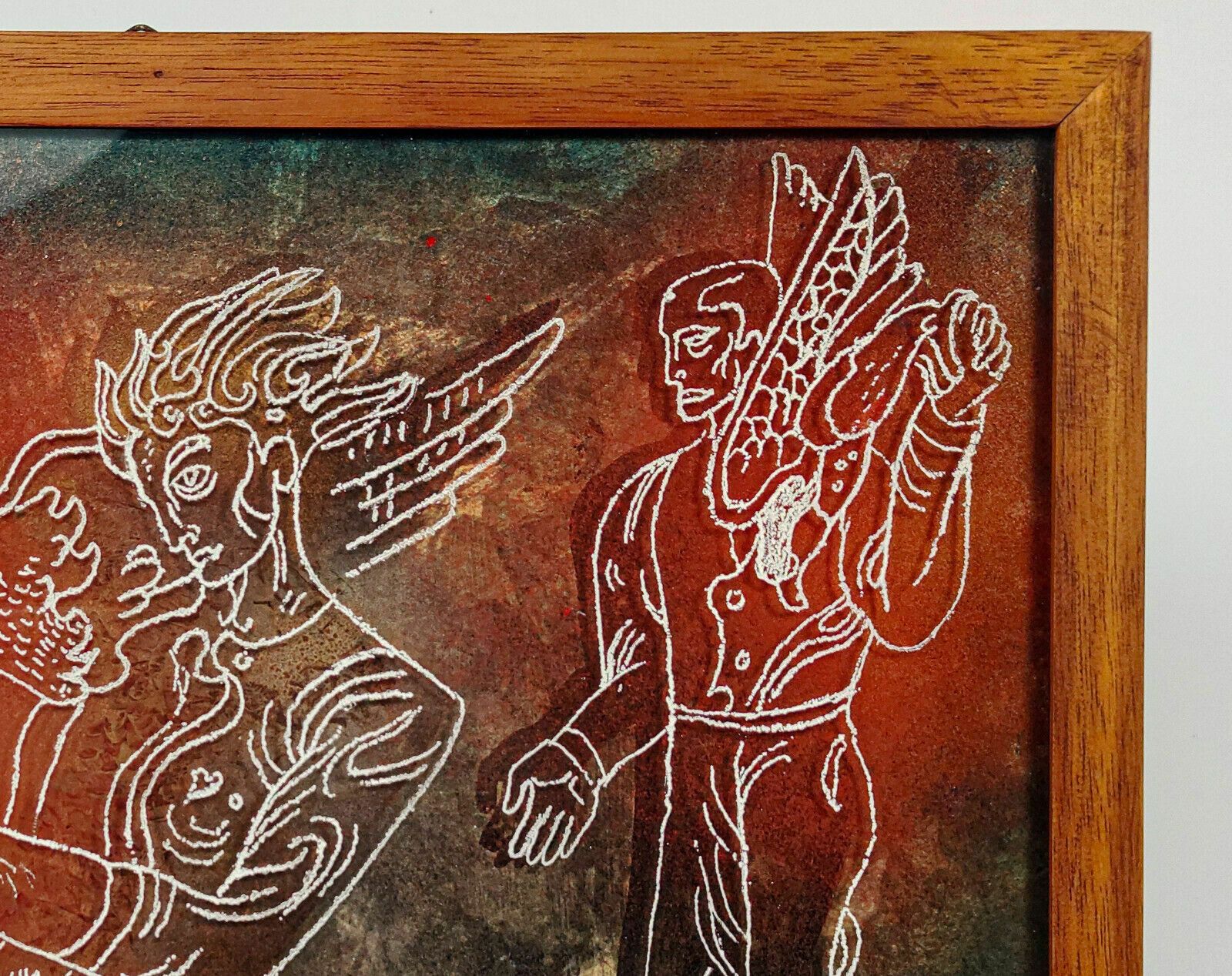 Seguso Vincenzo Eulisse 1980s Signed Unique Murano Engraved Glass Wall Sculpture photo Art