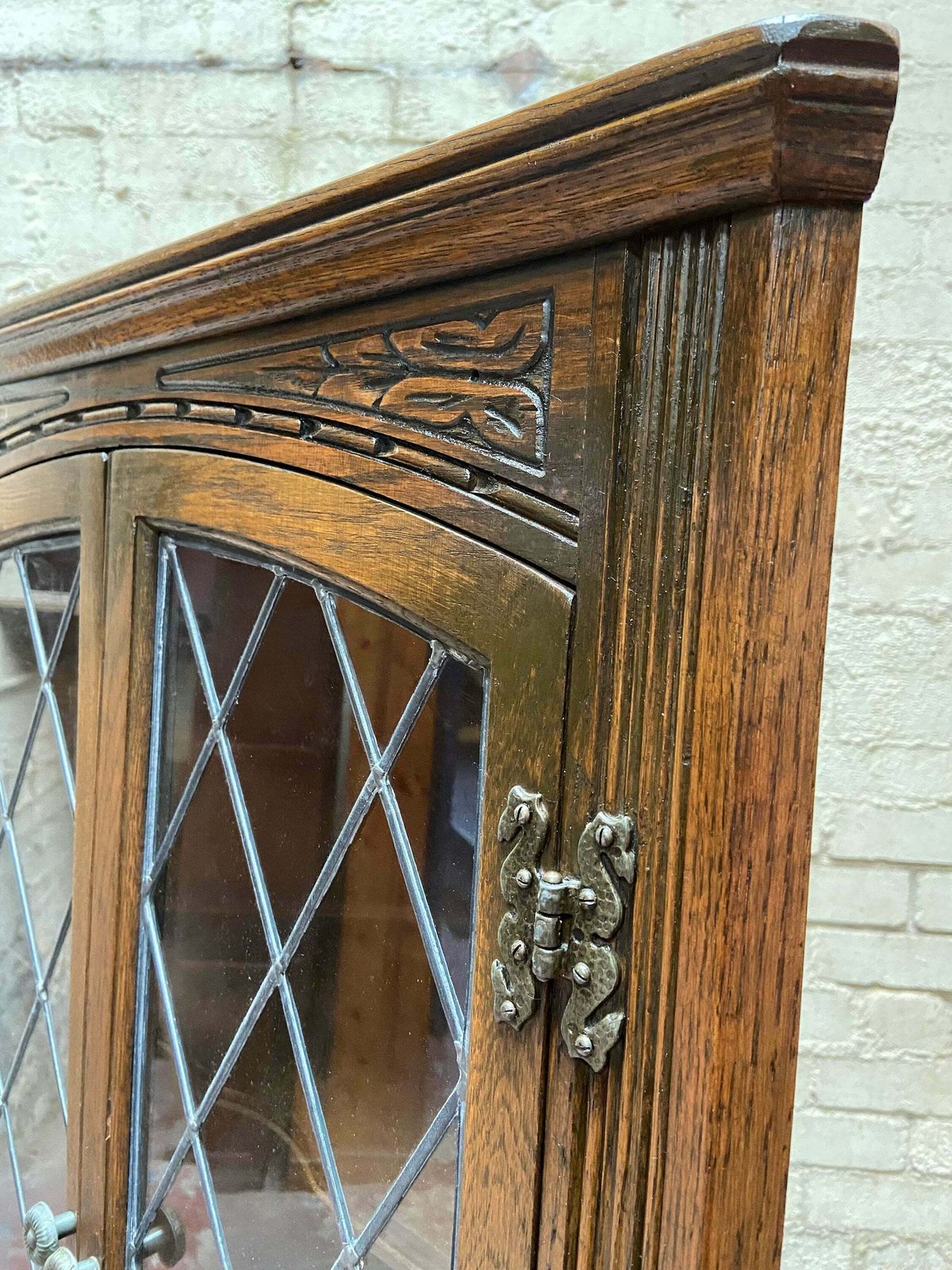 photo for sale Old Charm Wood Brothers / Oak Corner Cabinet / Light Oak Traditional Colour /Made In England Dated 1970s