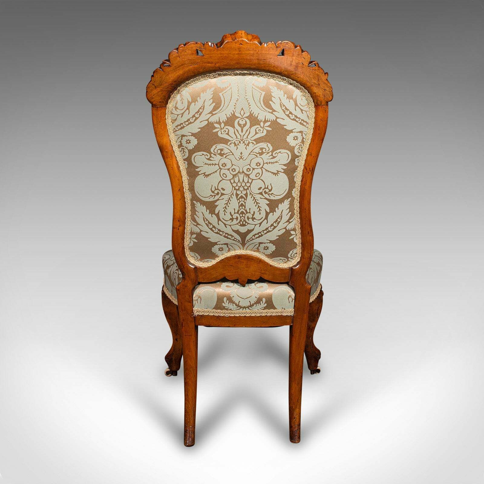Antique Drawing Room Chair, English, Walnut, Ladies, Side Seat, Early Victorian photo 1295.0