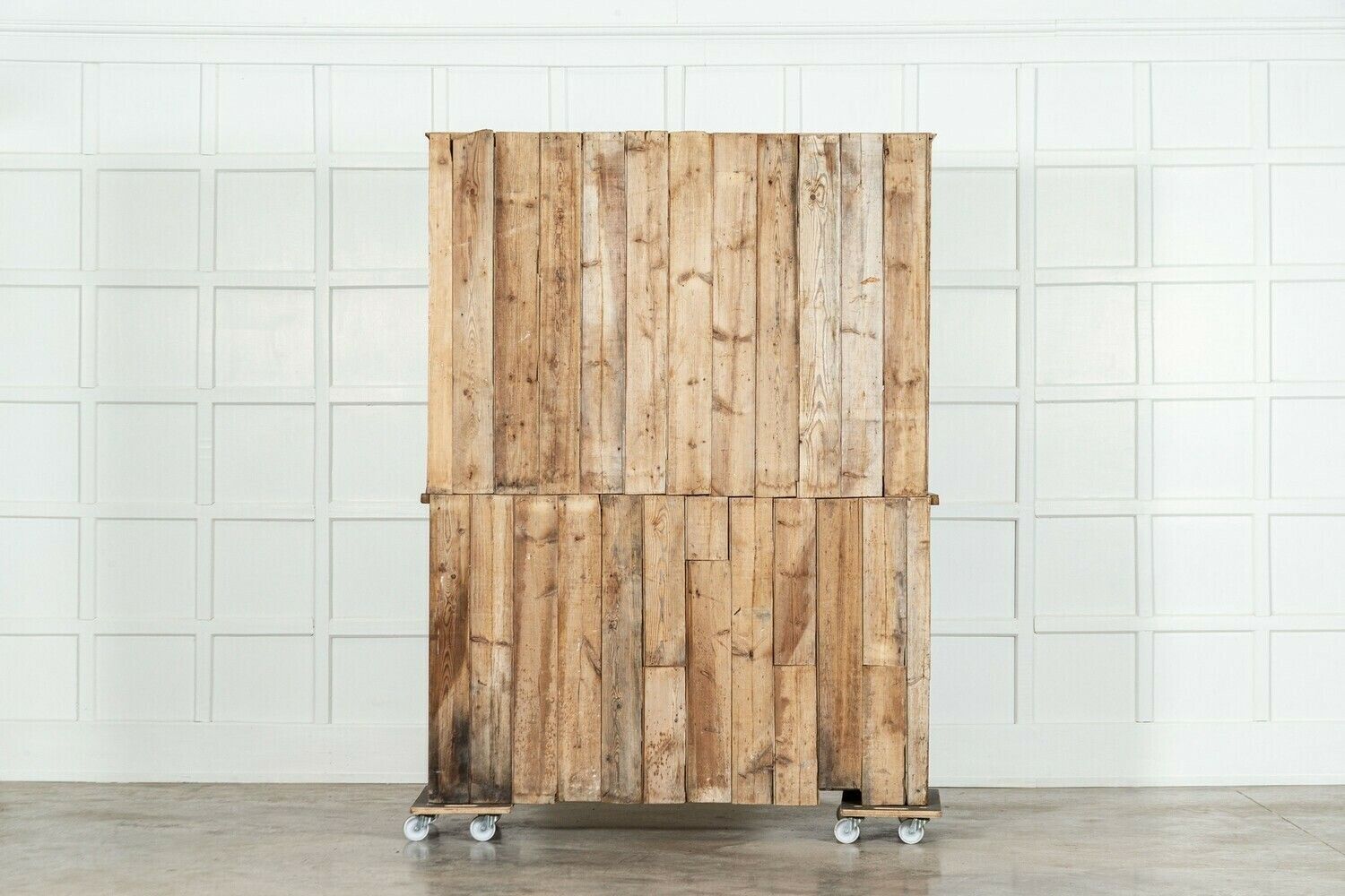 4198.0 Large English Pine Glazed Dresser photo