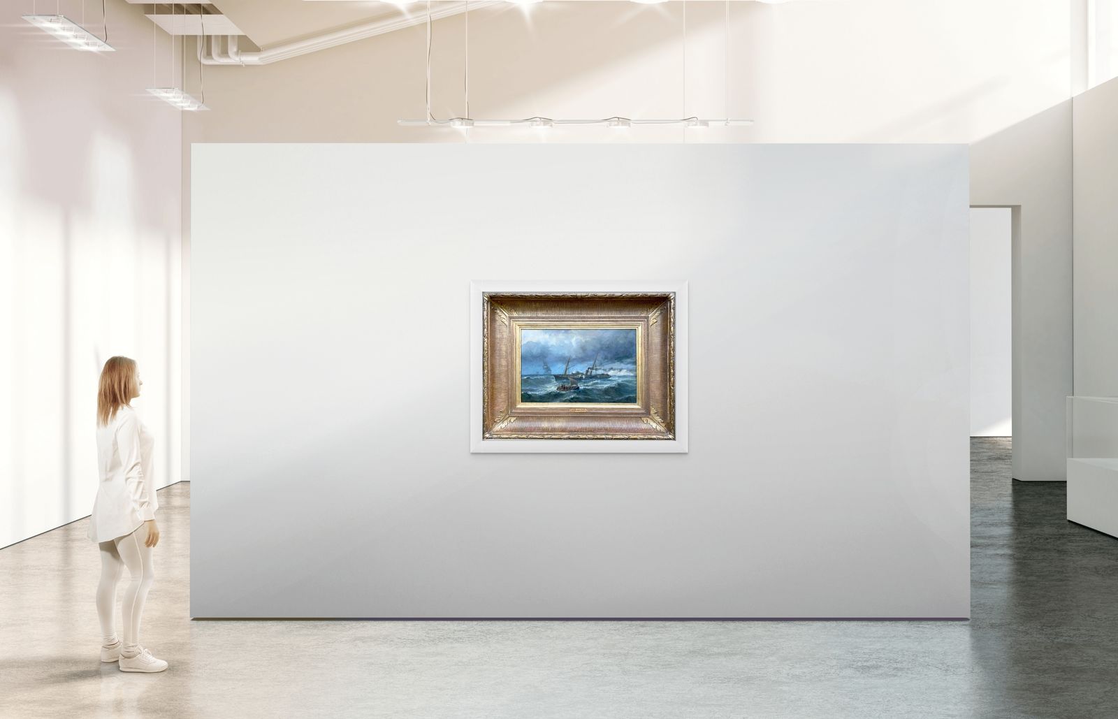 'White Cliffs Of Dover' Van Johan Jacob Bennetter, 1822–1904, Noors Schilder photo Kunst