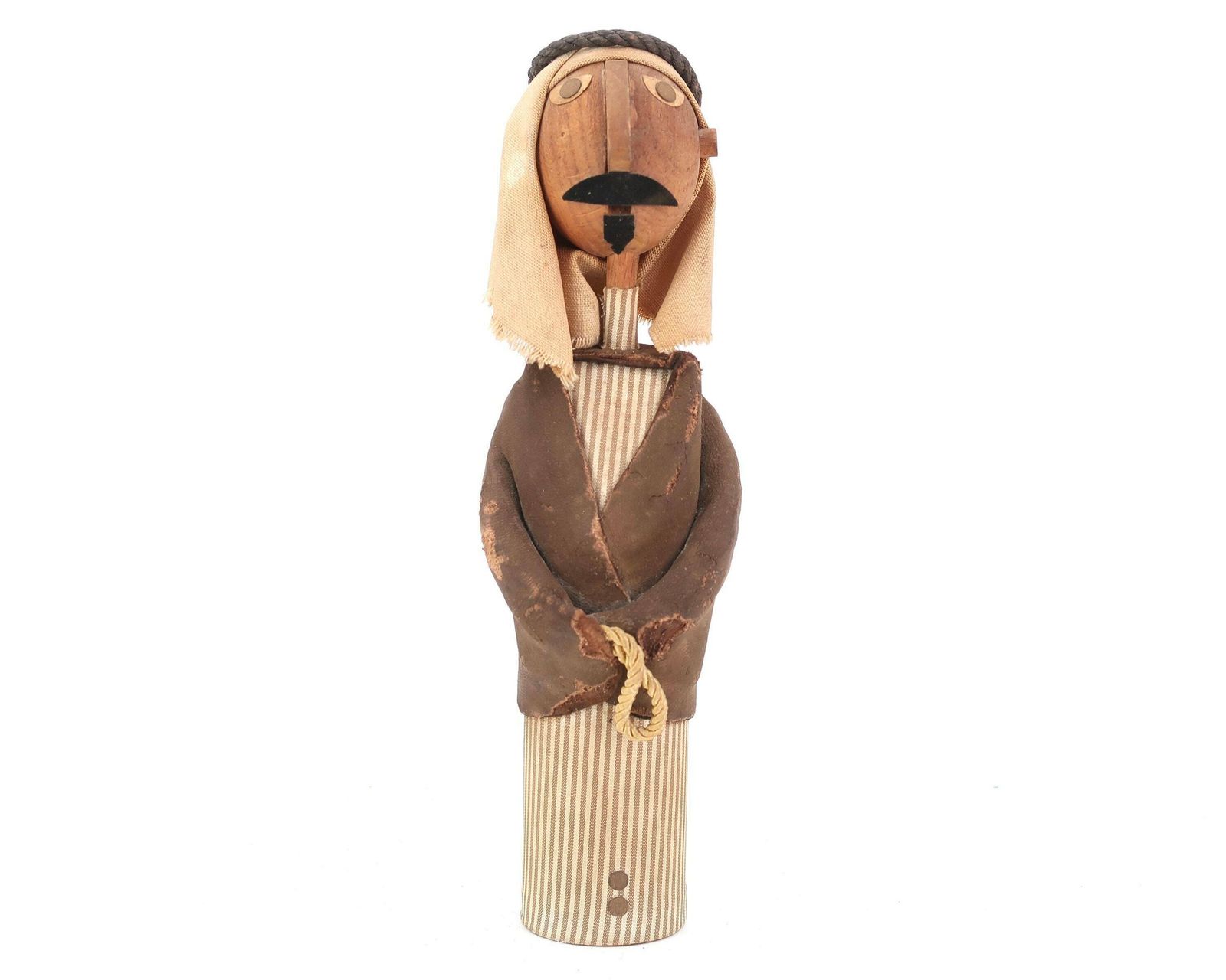 Frank Meisler Wooden Figurine, Israeli Man, Made In Israel, 1960s / Sculpture, Judaica, Jewish Art