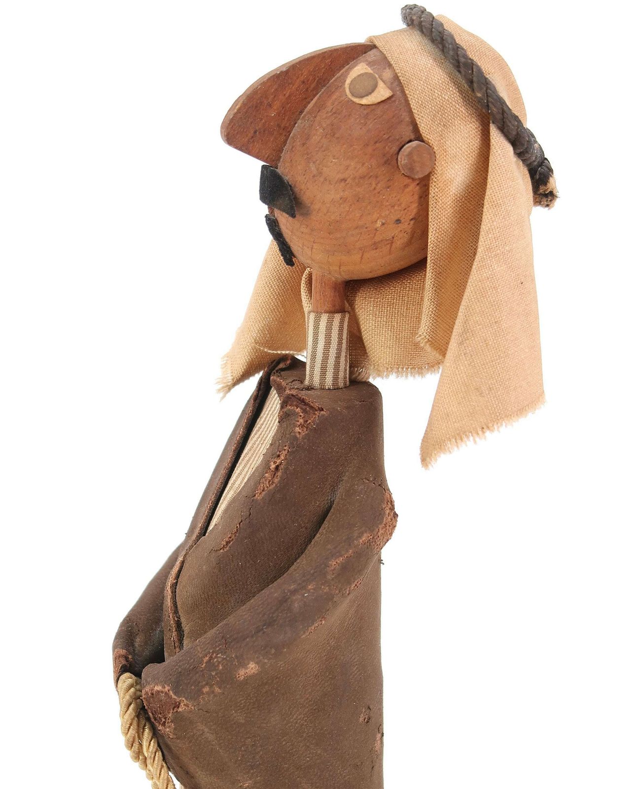 Frank Meisler Wooden Figurine, Israeli Man, Made In Israel, 1960s / Sculpture, Judaica, Jewish Art photo for sale