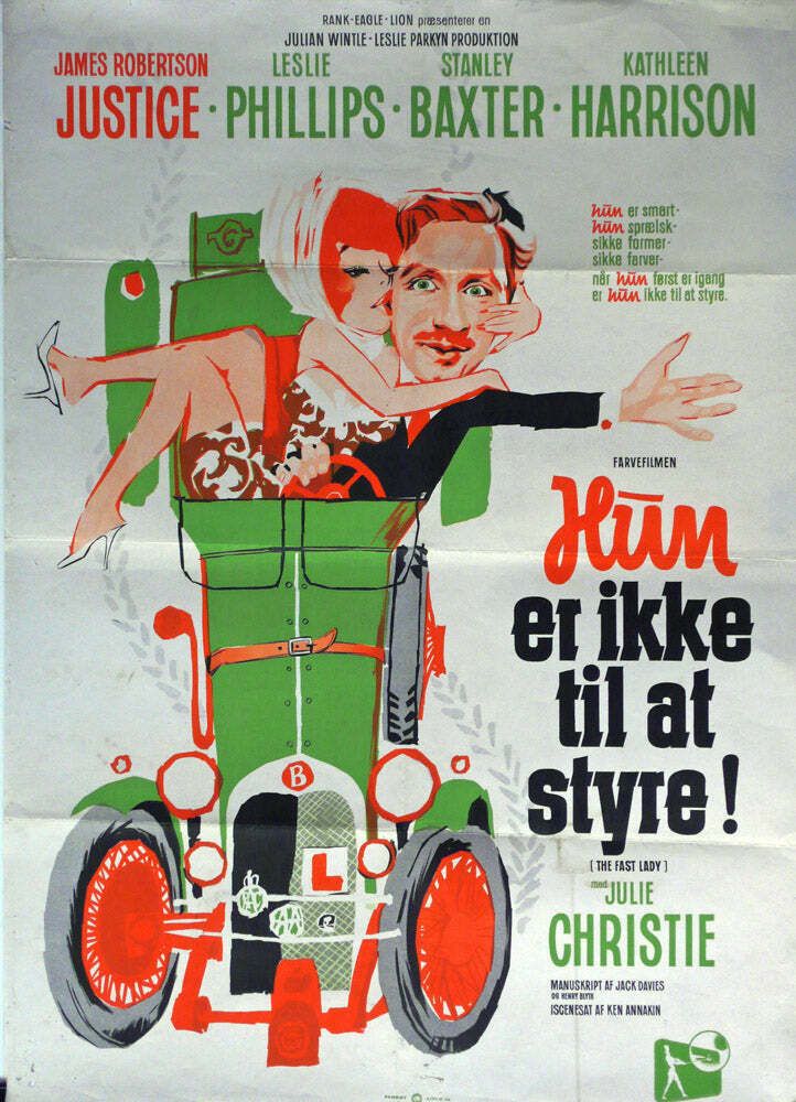 The Fast Lady, Uk 1962. Leslie Phillips, Julie Christie, Bentley photo furniture
