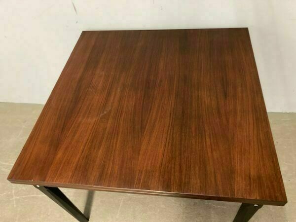 Extendable Table Of Modern 60s In Rosewood. Black Lacquered Legs. Design. Restored Size Extendable To 190 photo furniture