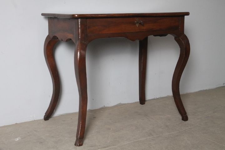 Antique Louis XV Writing Table Mid 18th Century Emilia Walnut Rest photo furniture