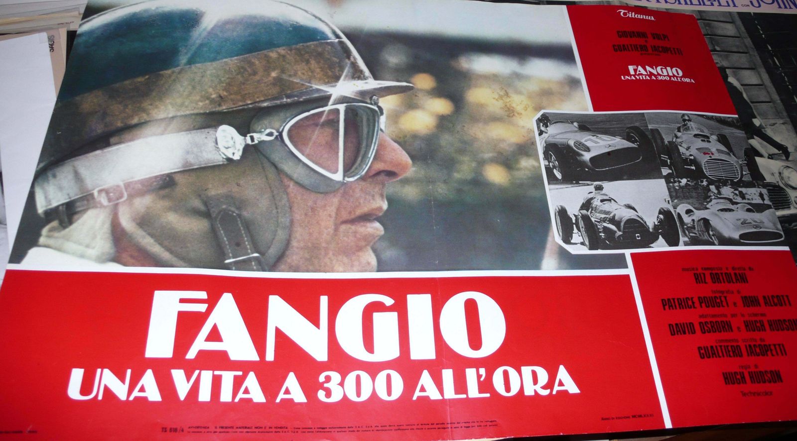 Fangio   Life At 300kph. Original Movie Poster, Italy, 1980 photo vinterior