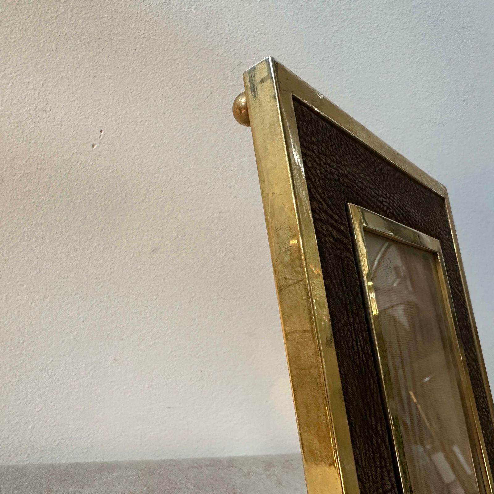 photo furniture A 1970s High Quality Mid Century Modern Brass And Skin Italian Picture Frame