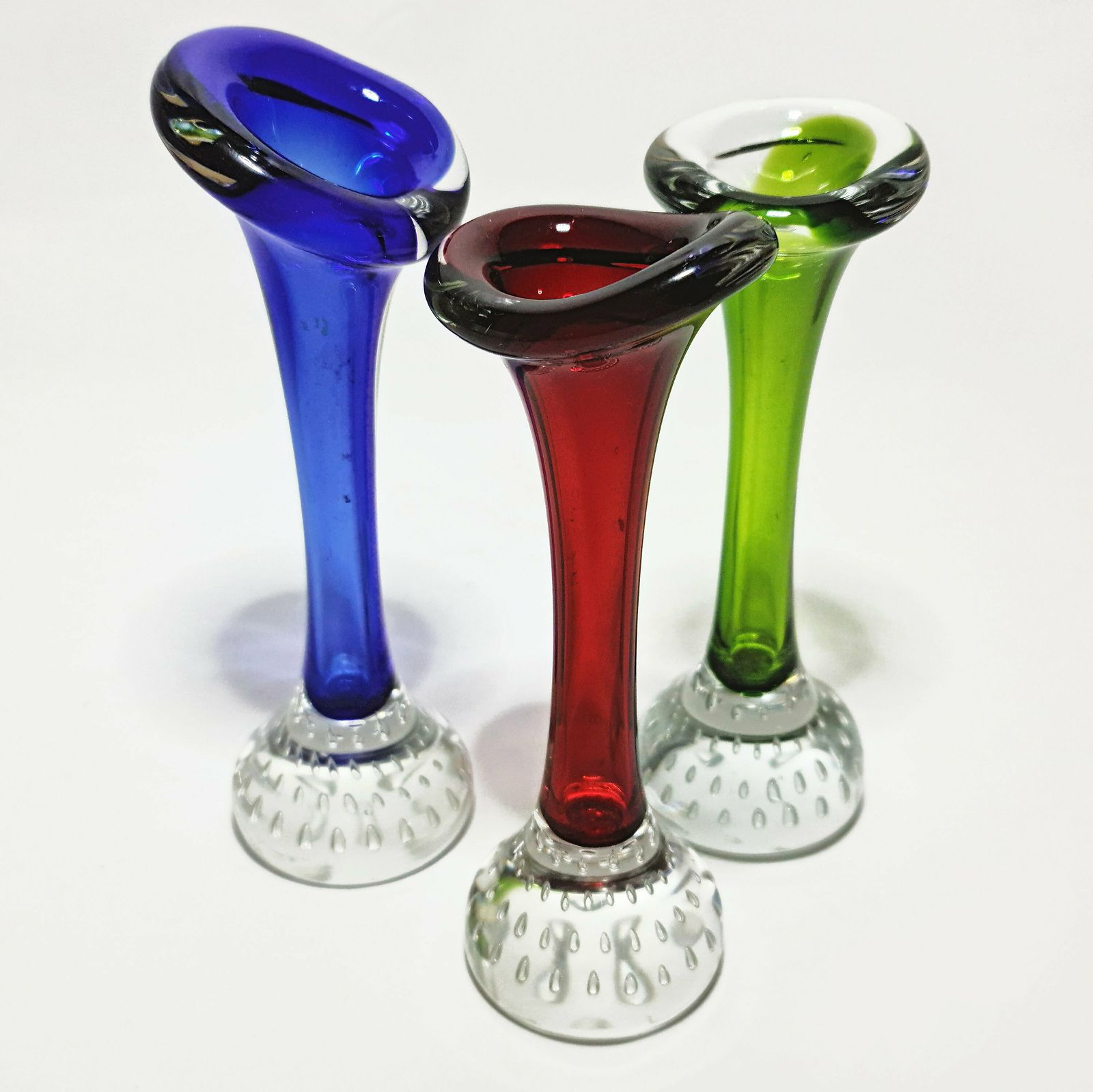 20th Century Art Glass Collection < 6 Pieces > 3 Glass Perfume Bottles & 3 Vases (Mdina, Teign, Aseda) photo buy