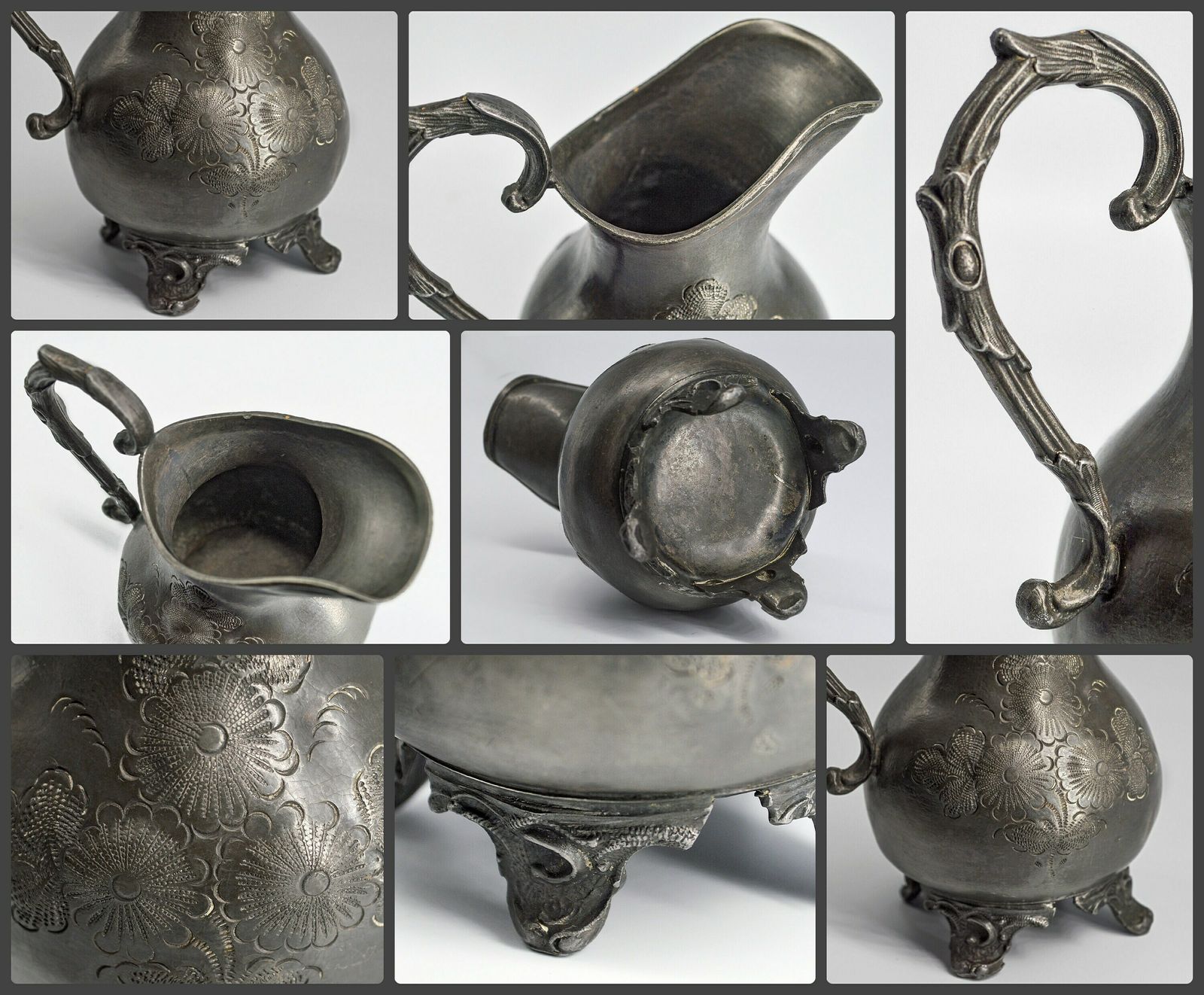 photo furniture 19th Century Antique English Metalware | Epbm Creamer Jug | Victorian Pewter Jug | Antique Decor | Witchy Decor