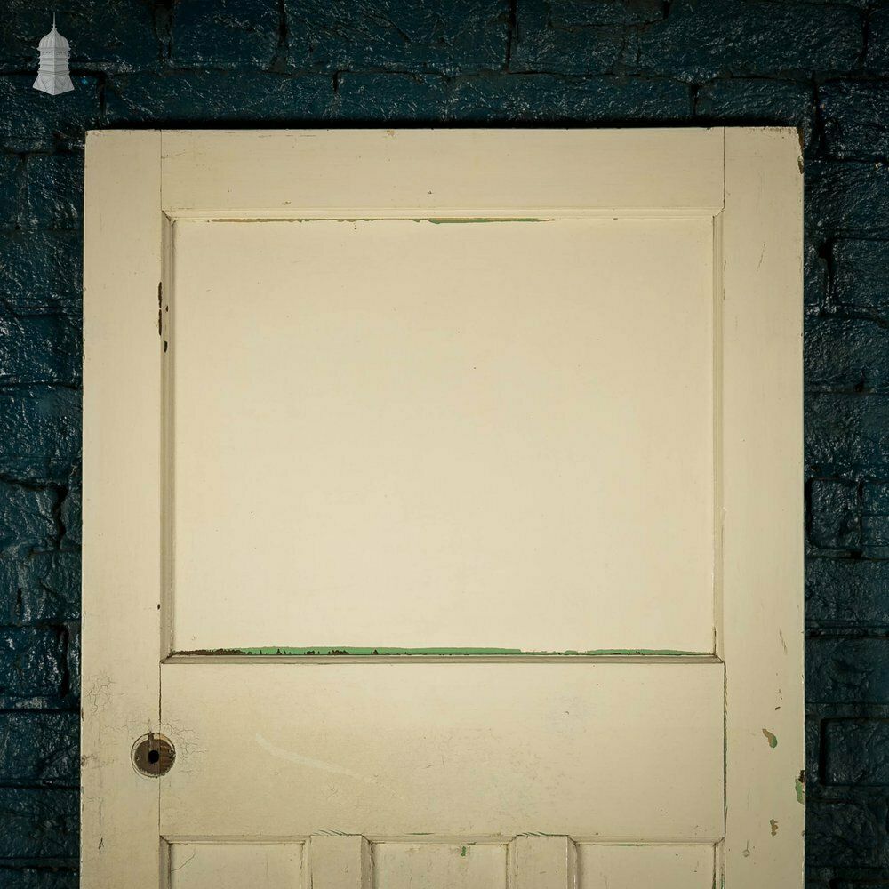 1930’s Style Door, White Painted, 1 Over 3 Panelled Door photo for sale