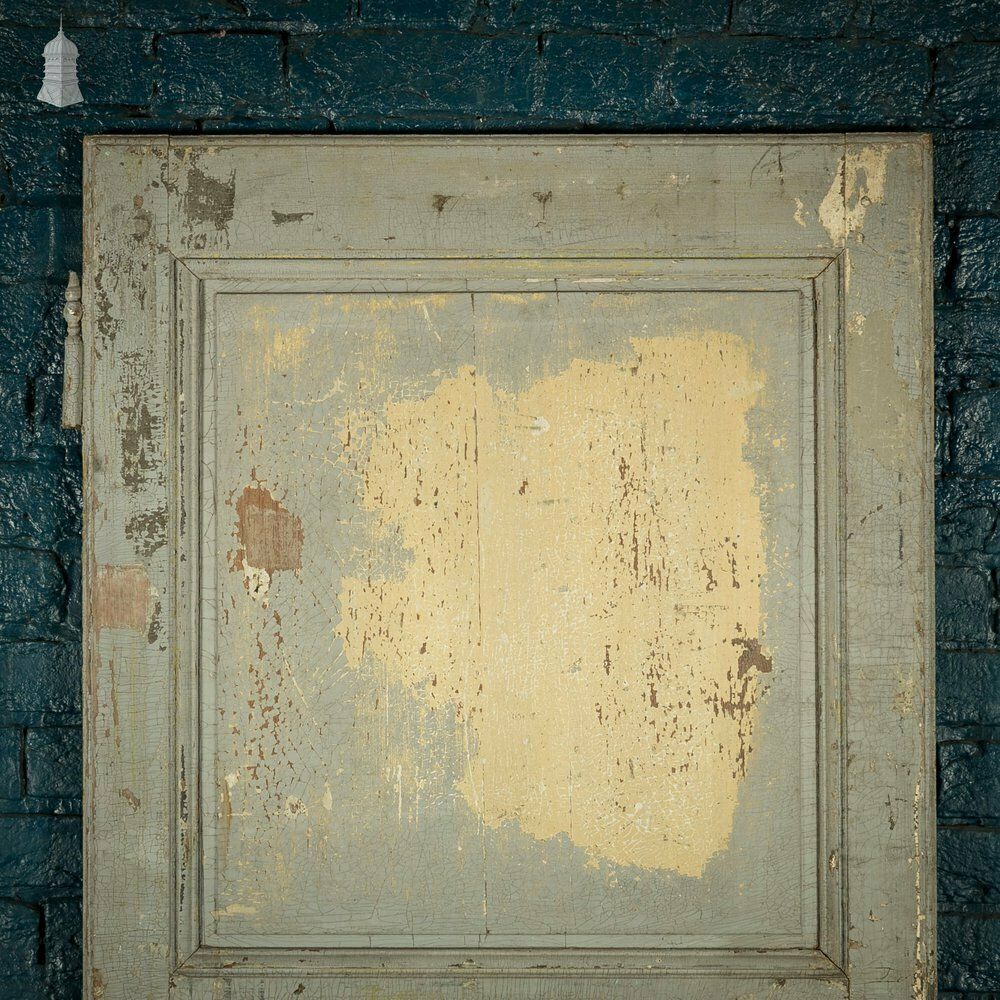 Oak Panelled Door, Grey Painted, French 2 Panel photo for sale