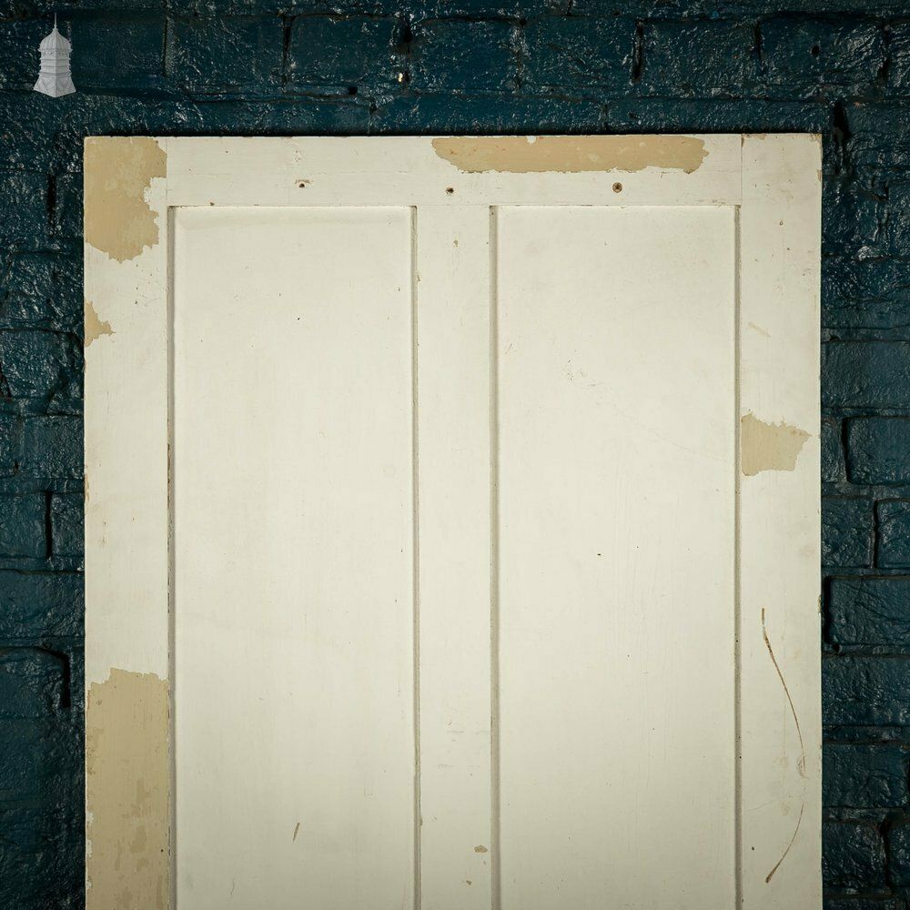 Pine Panelled Door, 4 Panel White Painted photo for sale