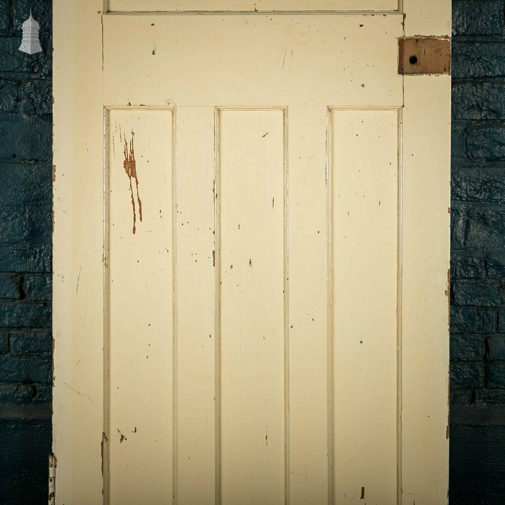 1930’s Style Door, 1 Over 3 Panelled Door, White Painted Finish photo for sale