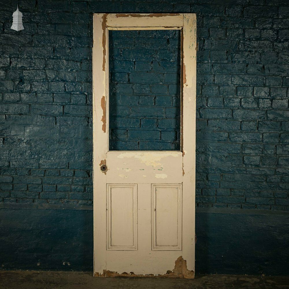 Half Glazed Door, Moulded Panelled Pine