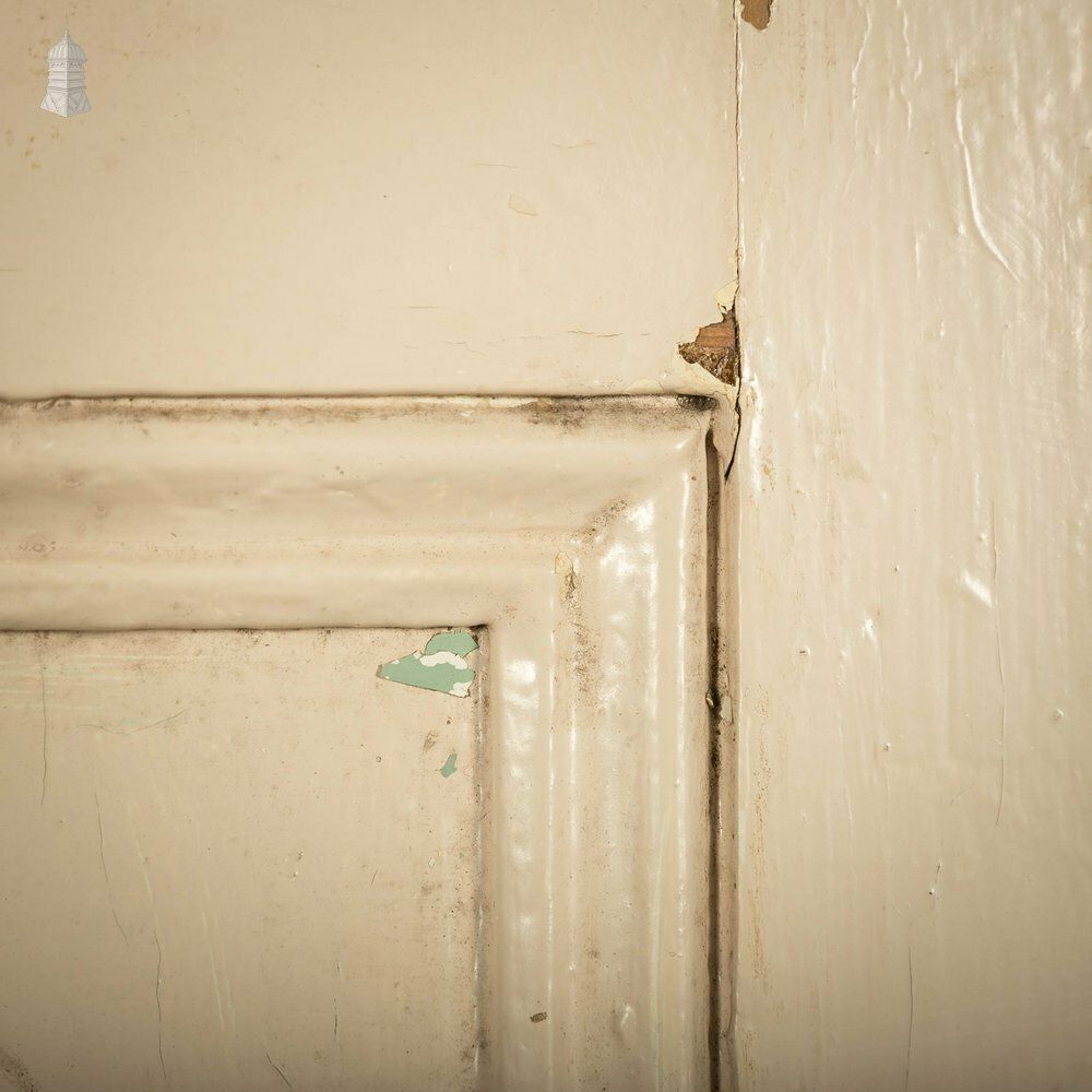 Half Glazed Door, Moulded Panelled Pine photo vintage