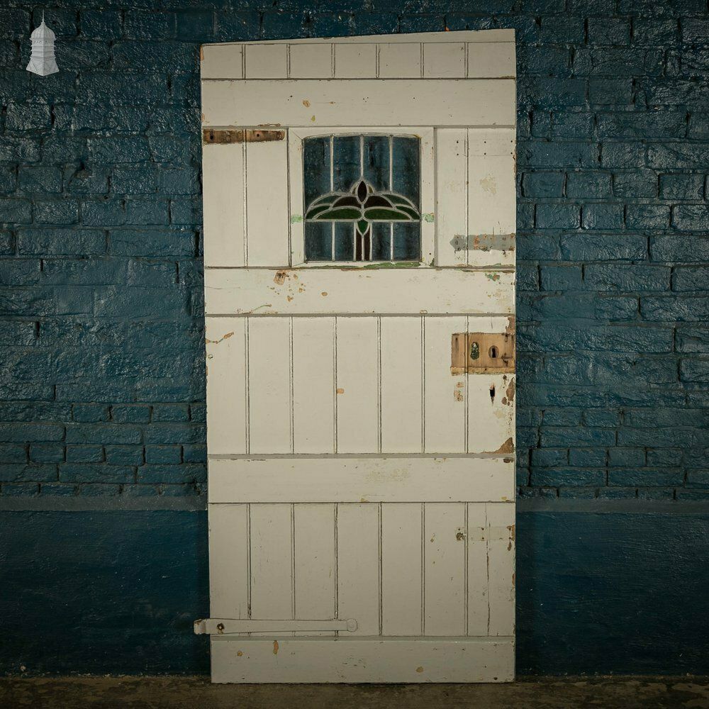Glazed Ledged Door, Leaded Stained Glass photo furniture
