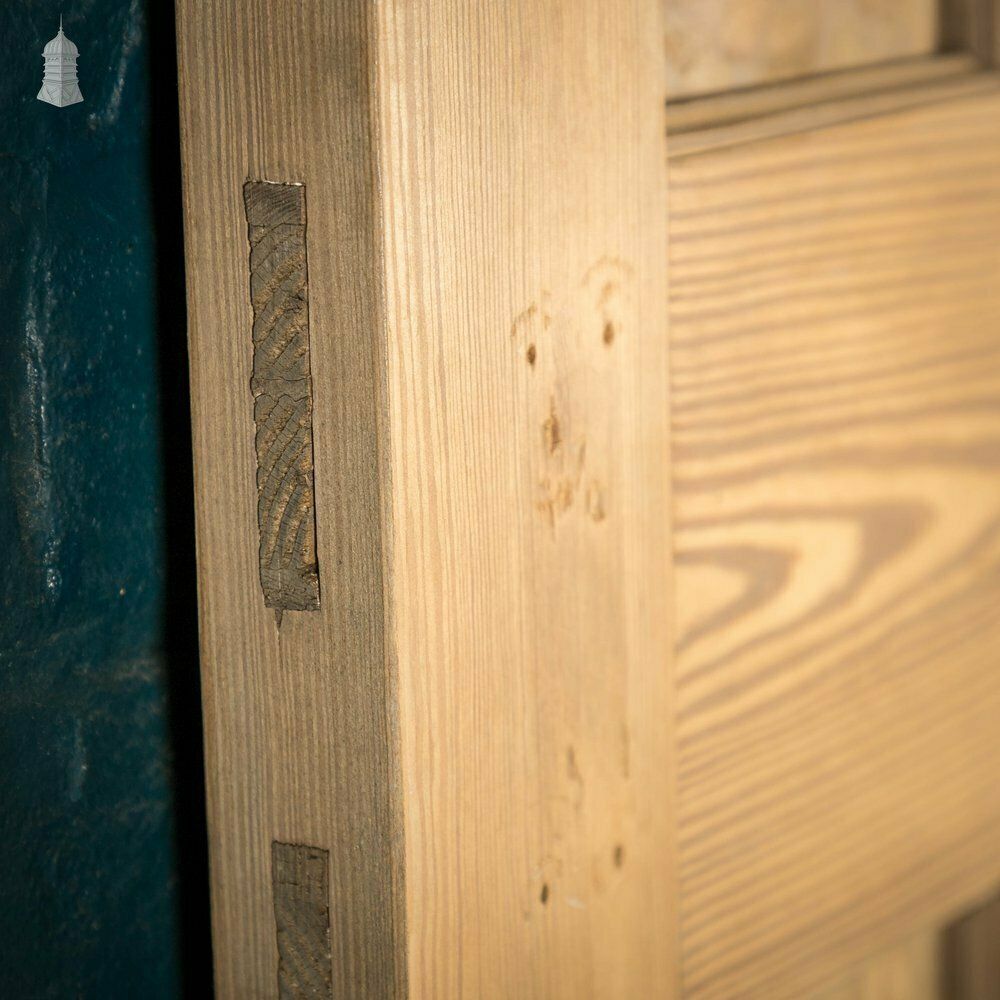 Half Glazed Door, Moulded Panelled Pitch Pine photo vintage