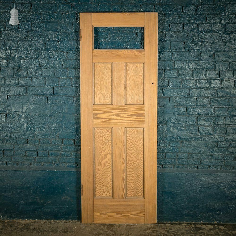 photo furniture Half Glazed Door, Moulded Panelled Pitch Pine