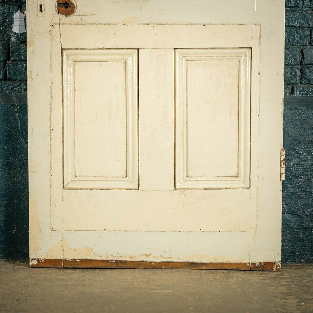 270.0 Half Glazed Door, White Painted Pine With Textured Glass photo